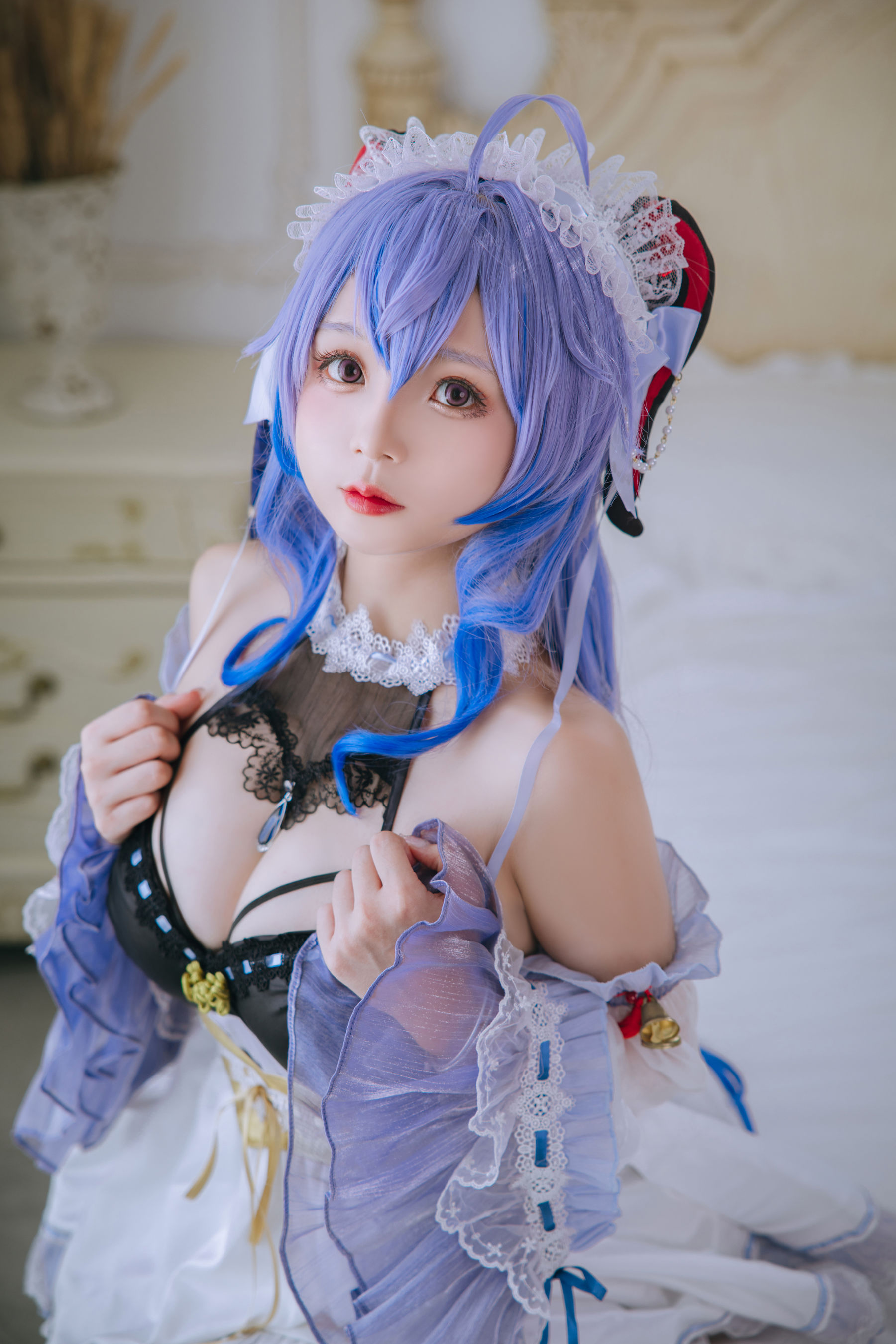 [福利COS] Cosplay日奈娇 - 甘雨女仆/(23P)