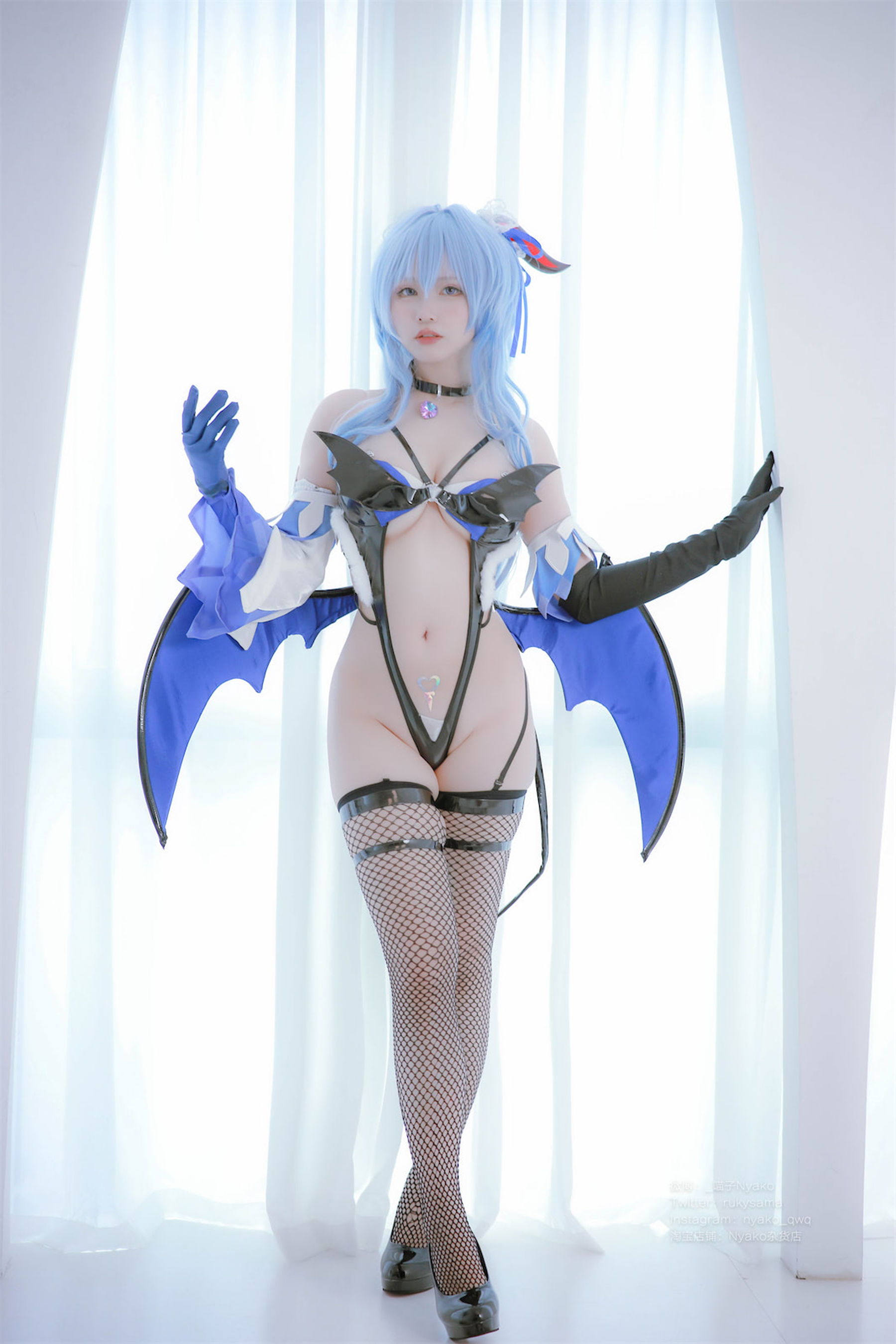 [福利COS] 萌妹子Nyako喵子 - 原神甘雨魅魔/(76P)