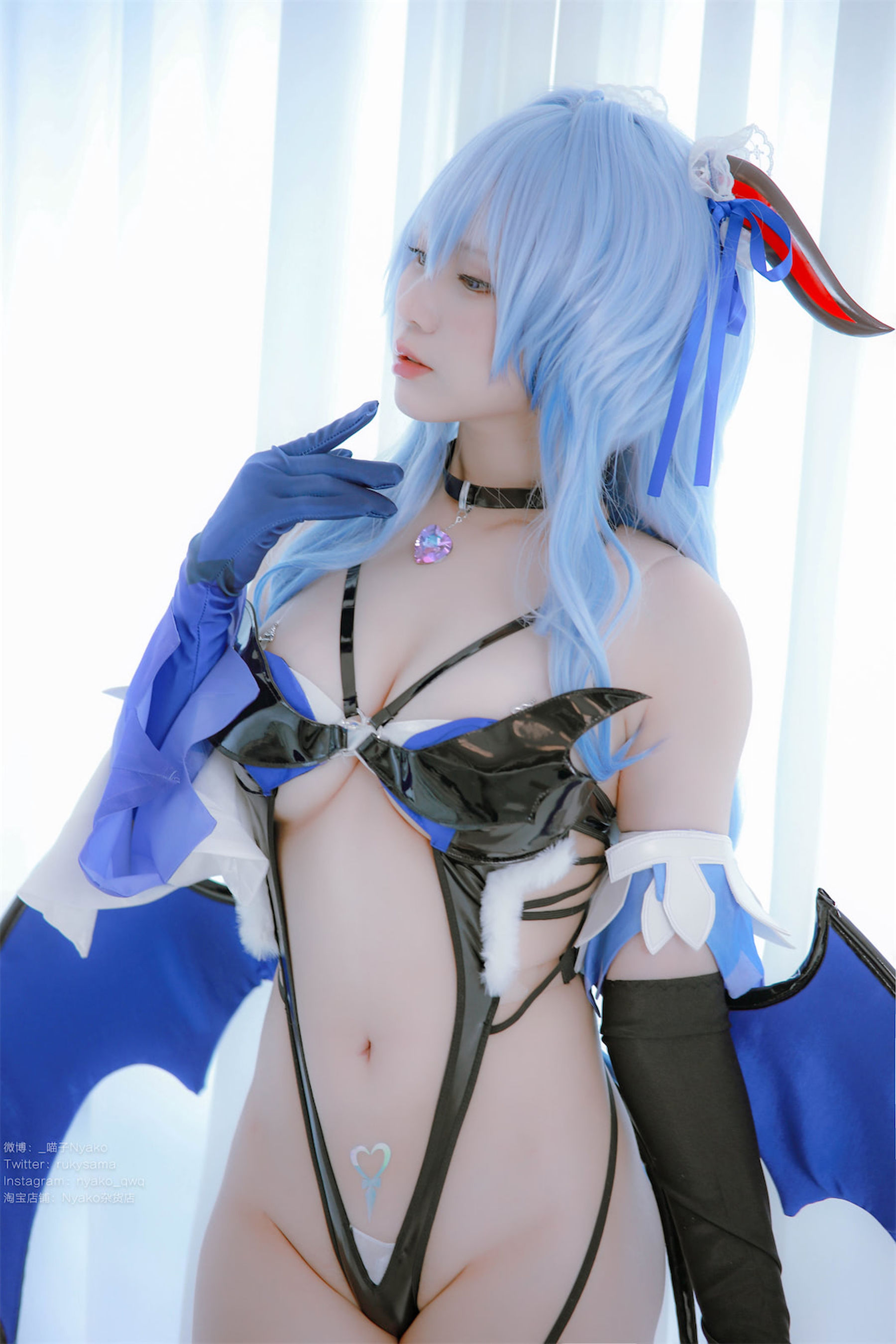 [福利COS] 萌妹子Nyako喵子 - 原神甘雨魅魔/(76P)