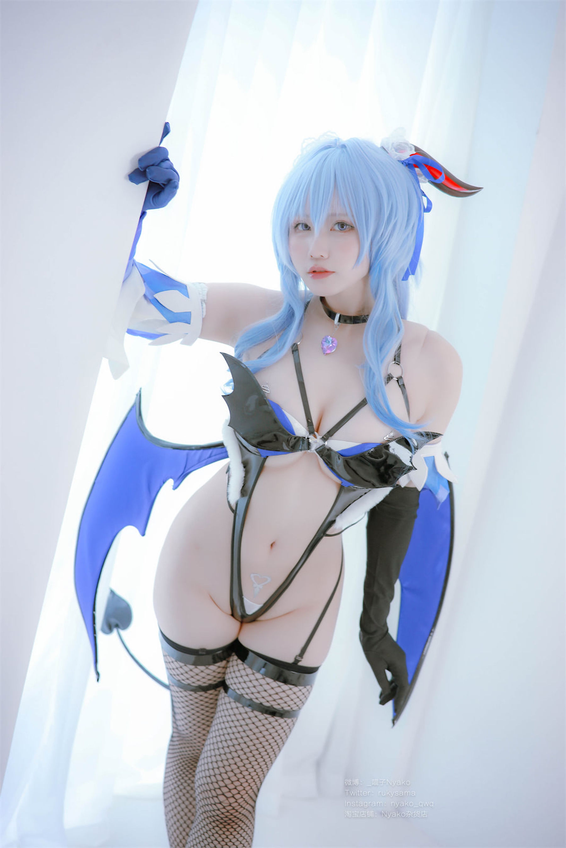 [福利COS] 萌妹子Nyako喵子 - 原神甘雨魅魔/(76P)