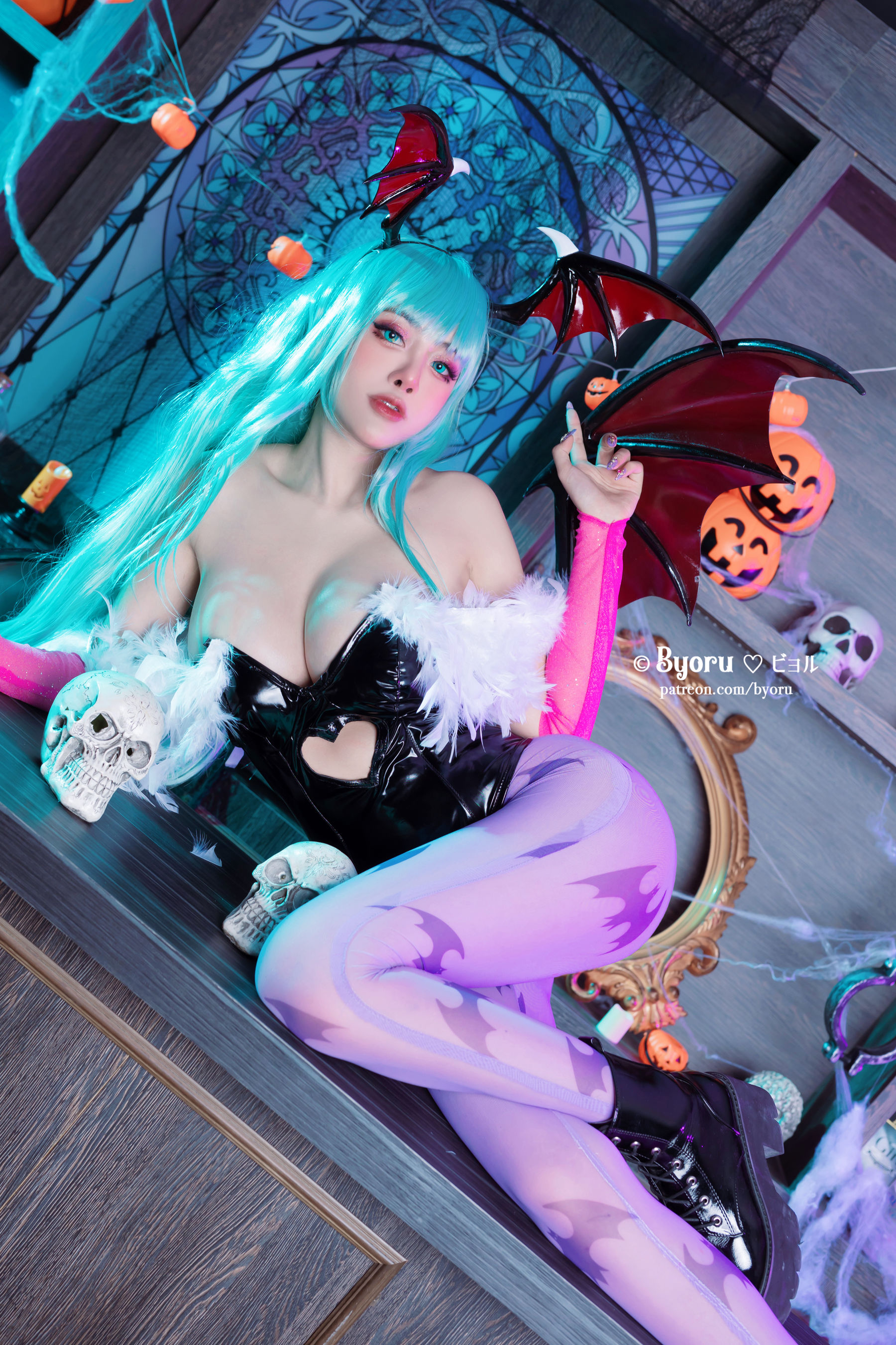 [福利COS] 日本性感萝莉Byoru - Morrigan/(32P)