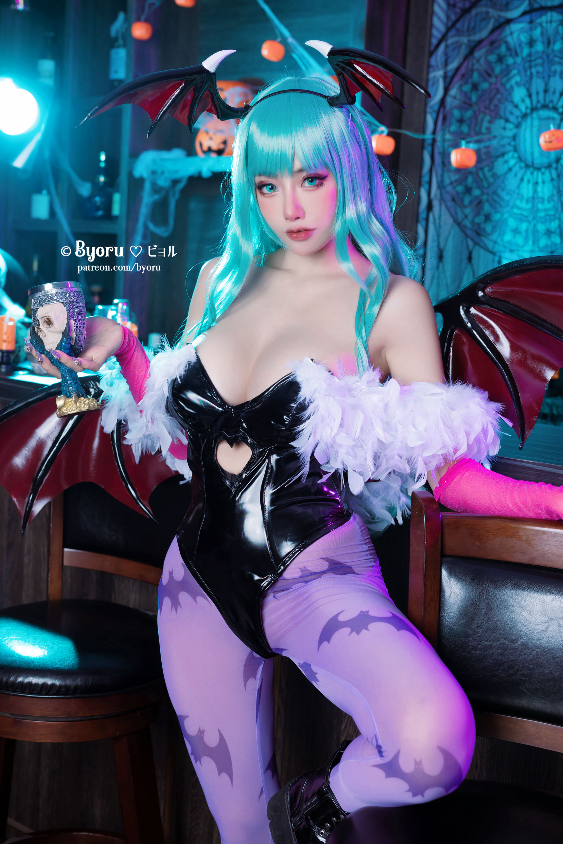 [福利COS] 日本性感萝莉Byoru - Morrigan/(32P)