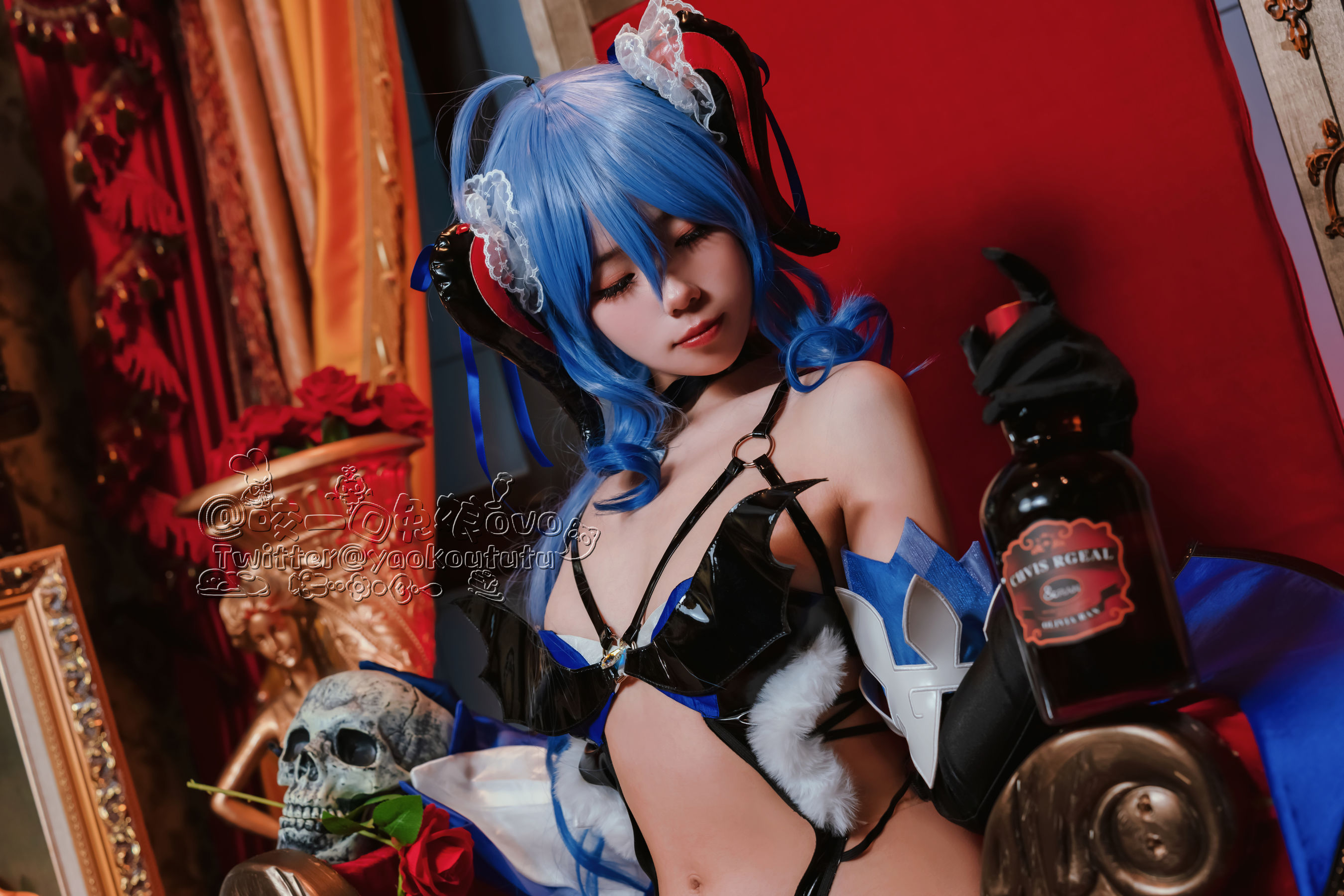 [福利COS] 咬一口兔娘 - 甘雨魅魔/(40P)