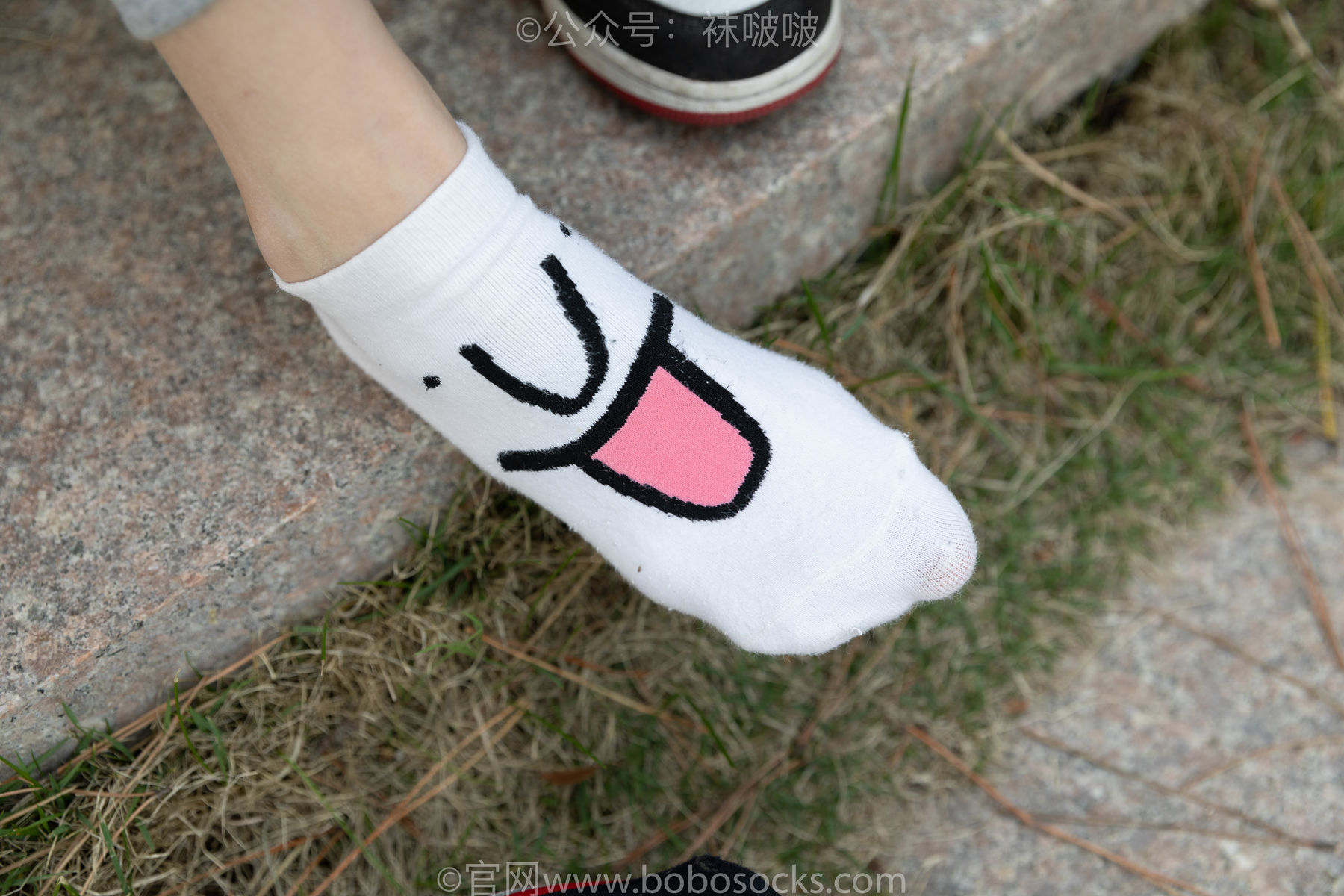 BoBoSocks袜啵啵 No.023 稚予-AJ、白色短棉袜、裸足/(119P)