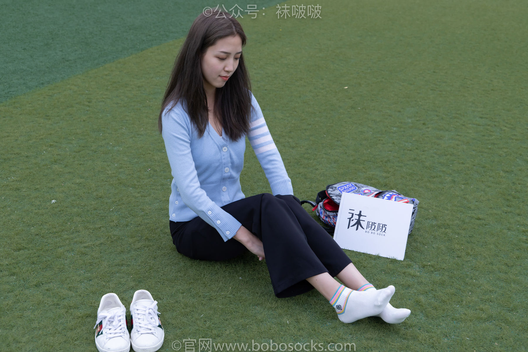BoBoSocks袜啵啵 No.021 泡芙-板鞋、白棉袜、裸足/(131P)