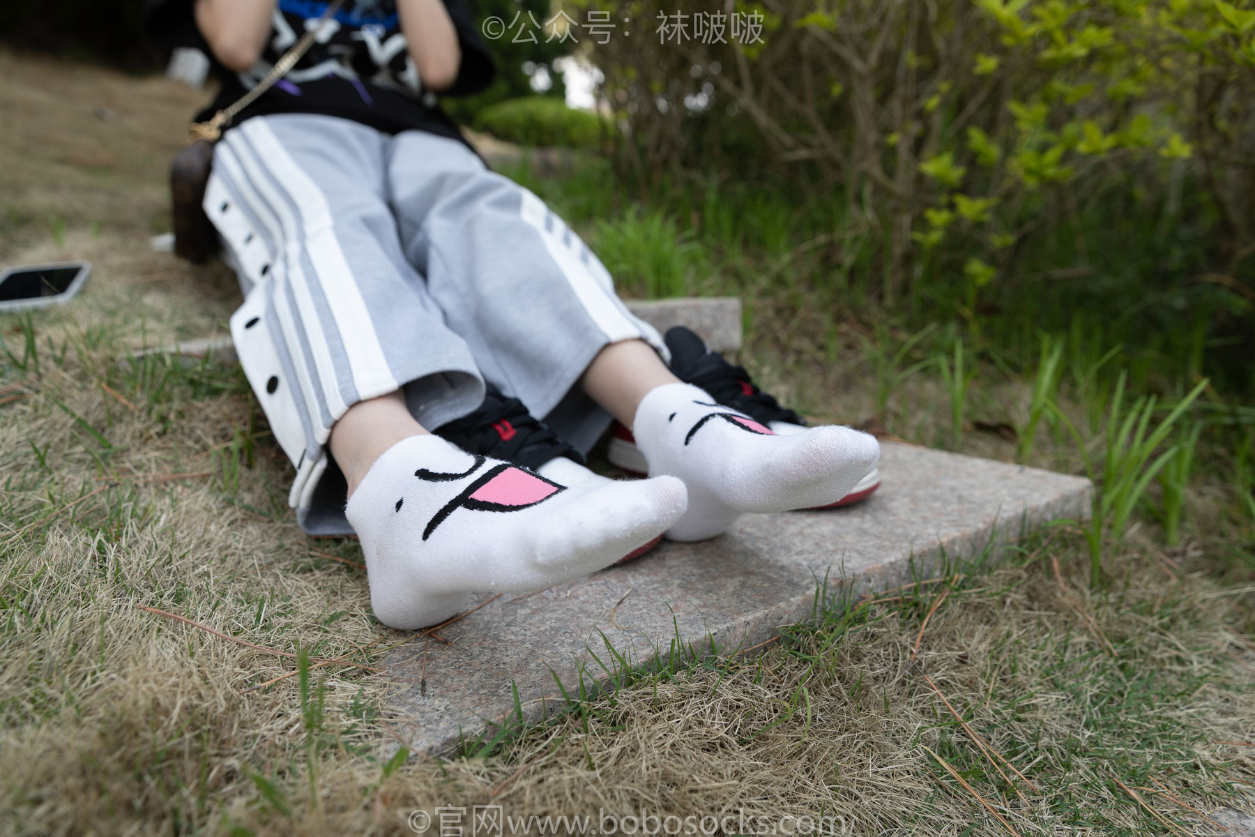 BoBoSocks袜啵啵 No.023 稚予-AJ、白色短棉袜、裸足/(119P)