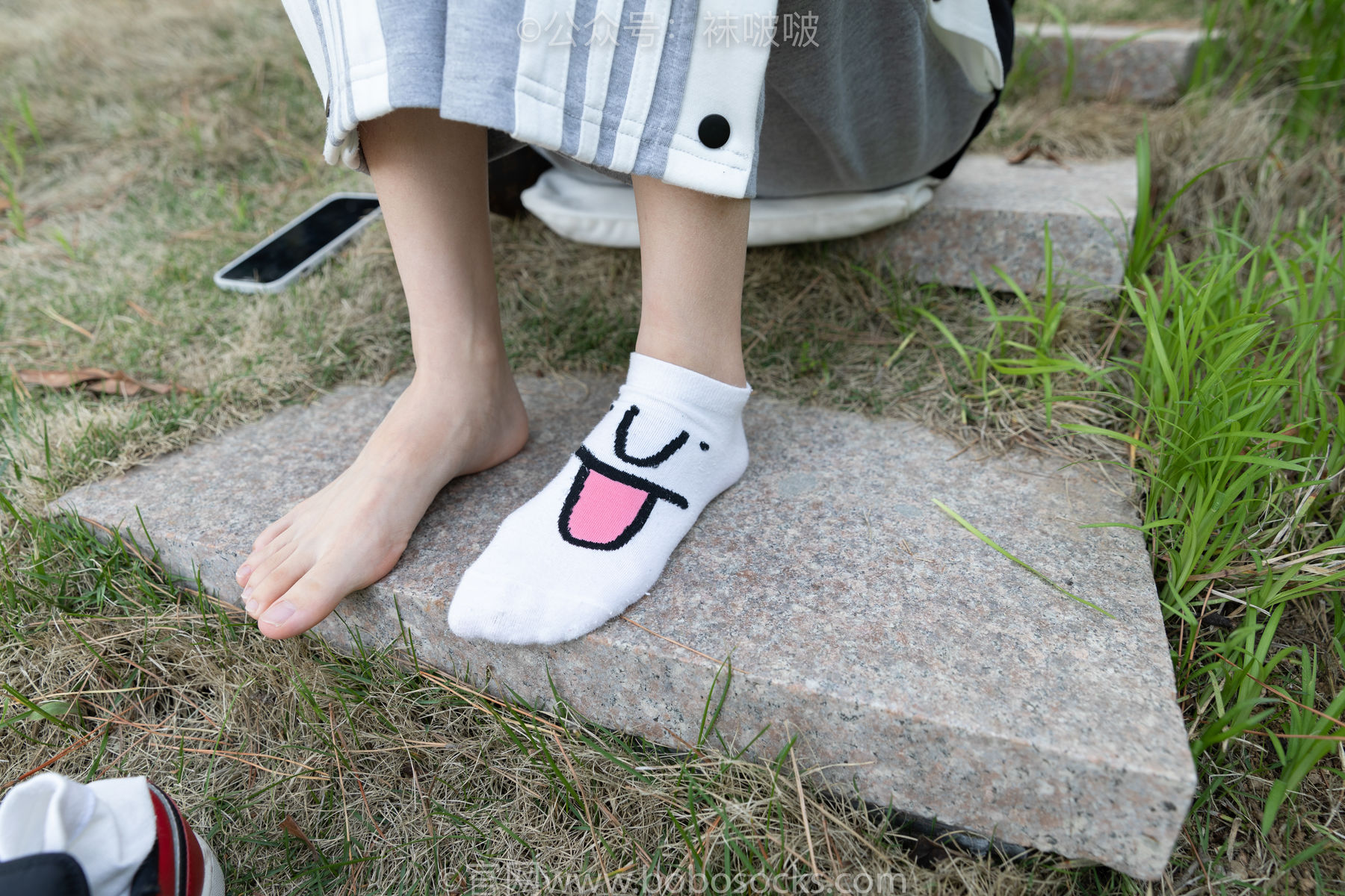 BoBoSocks袜啵啵 No.023 稚予-AJ、白色短棉袜、裸足/(119P)