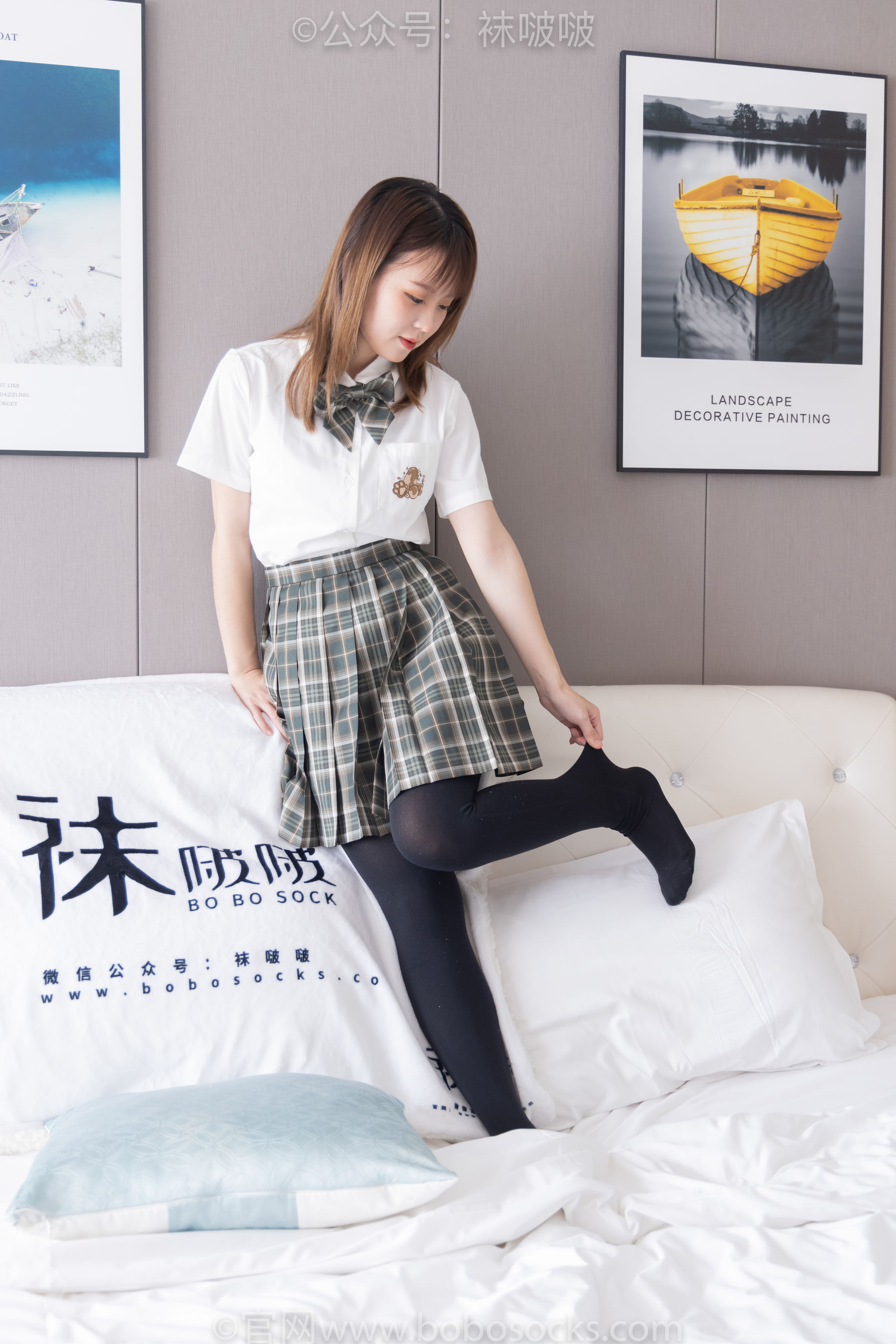 BoBoSocks袜啵啵 No.056 朵朵-JK制服、皮鞋、厚黑丝/(135P)