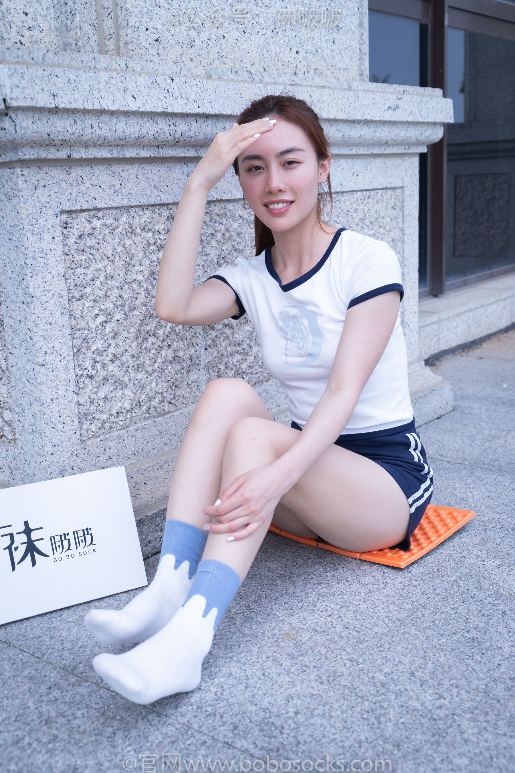 BoBoSocks袜啵啵 No.028 小米-运动鞋、白棉袜、裸足/(133P)