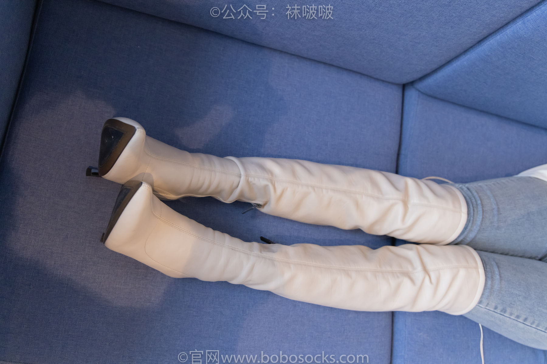 BoBoSocks袜啵啵 No.050 小甜豆-高跟长靴、白棉袜/(175P)
