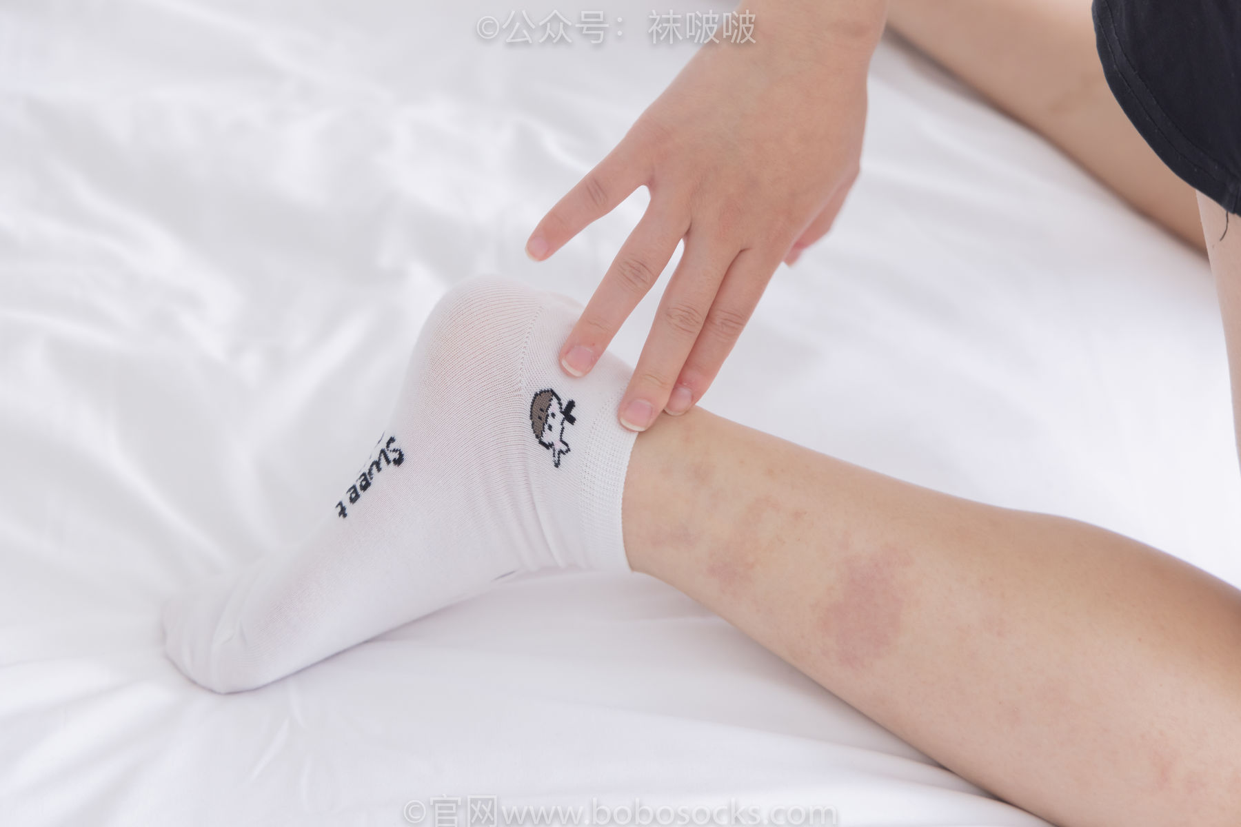 BoBoSocks袜啵啵 No.036 菠萝-帆布鞋、白棉袜、裸足/(138P)