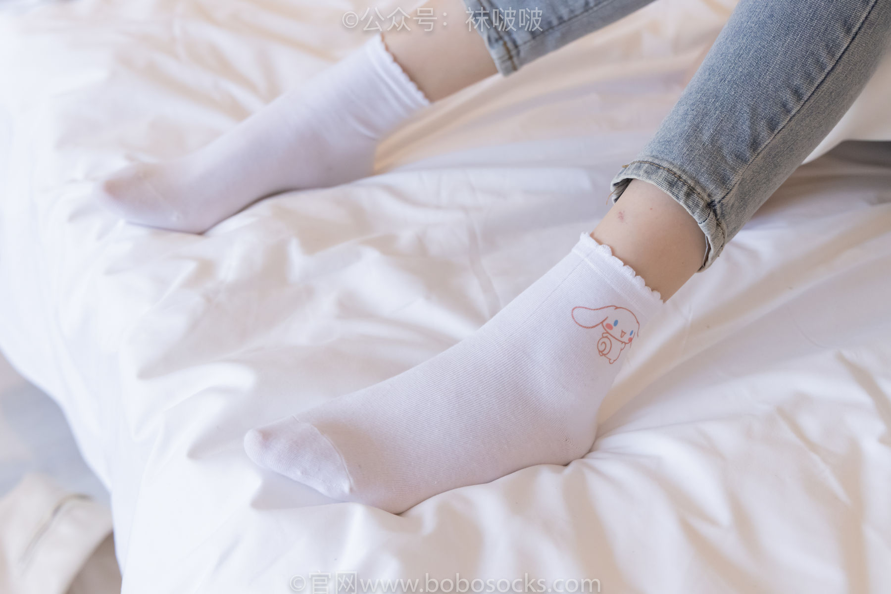 BoBoSocks袜啵啵 No.050 小甜豆-高跟长靴、白棉袜/(175P)