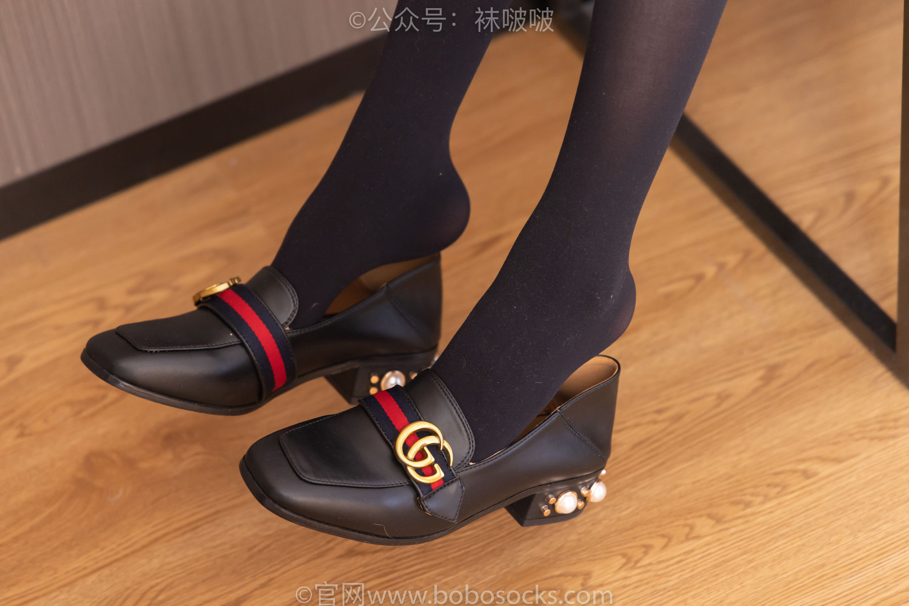 BoBoSocks袜啵啵 No.064 稚予-平底鞋、厚黑丝/(137P)