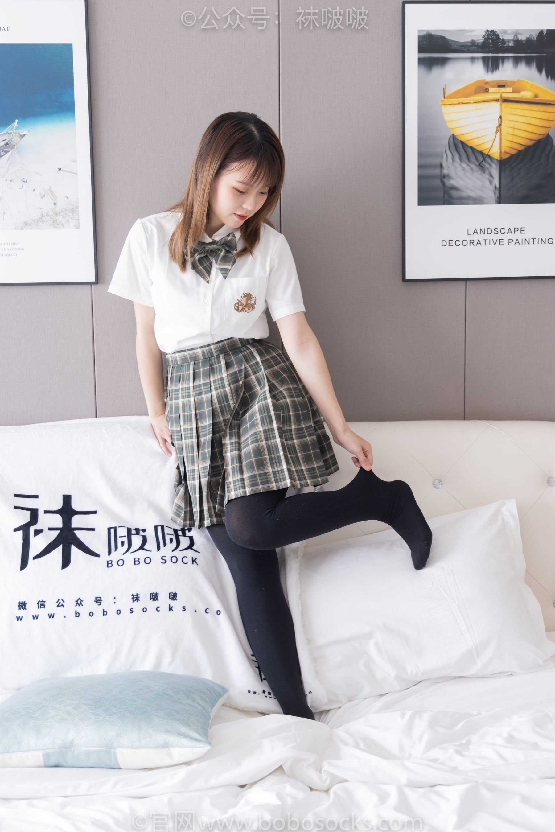 BoBoSocks袜啵啵 No.056 朵朵-JK制服、皮鞋、厚黑丝/(135P)