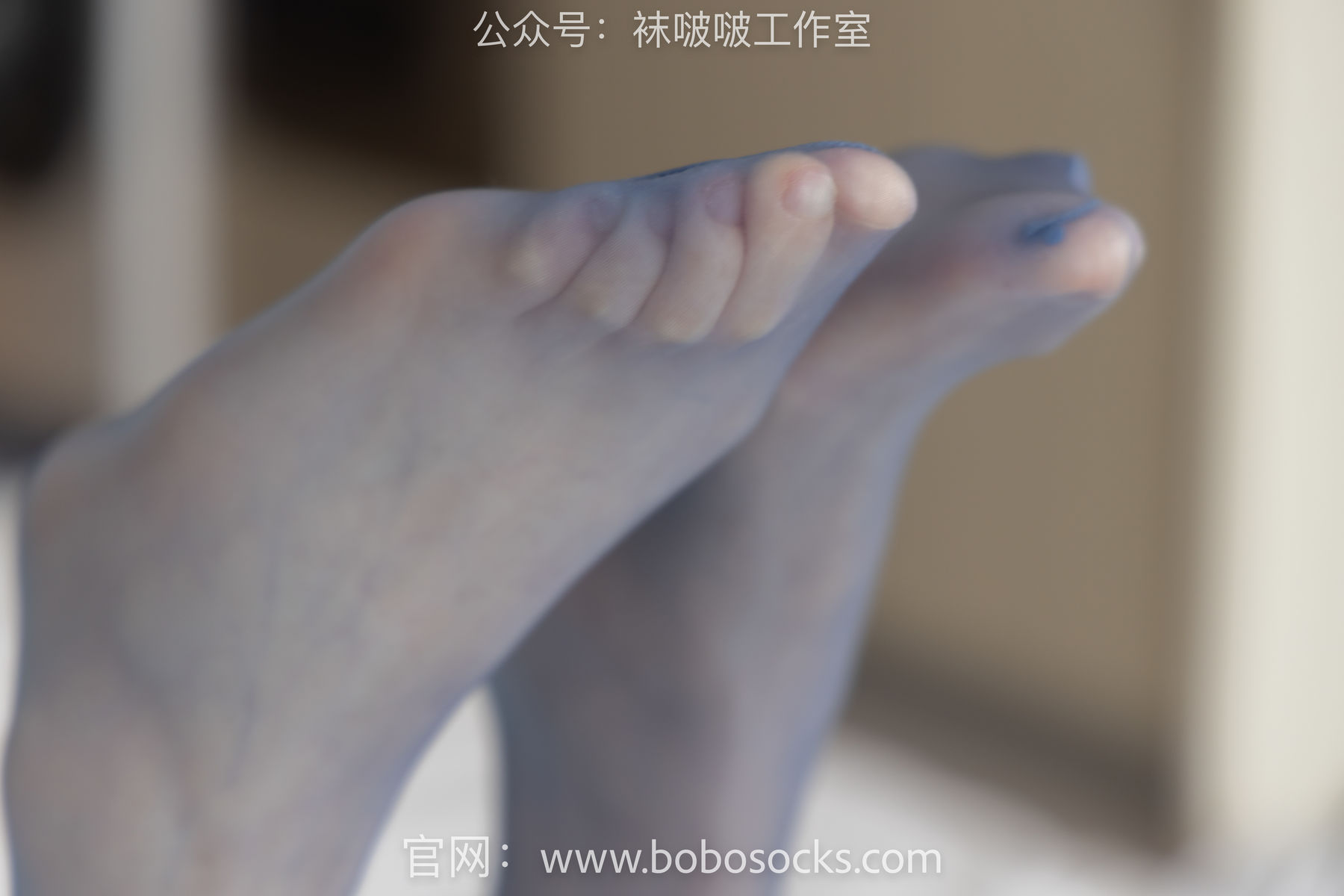 BoBoSocks袜啵啵 No.105 小甜豆-空姐制服、高跟鞋、蓝色丝袜/(140P)