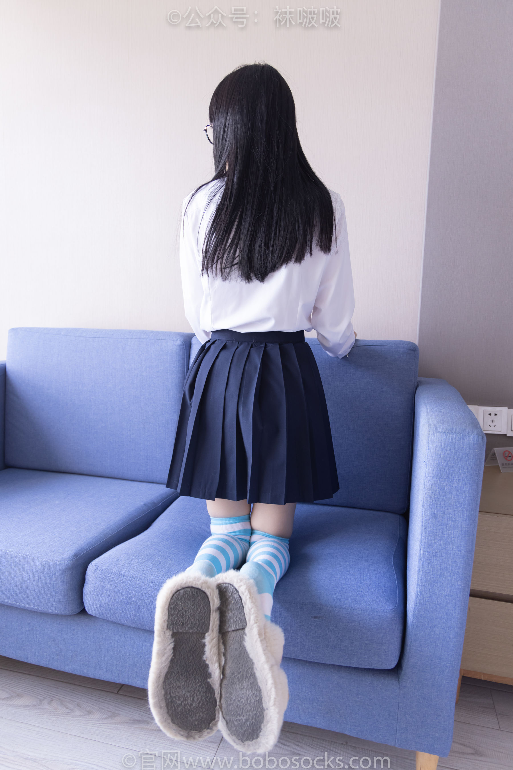 BoBoSocks袜啵啵 No.070 稚予-皮鞋、拖鞋、过膝袜、白棉袜/(148P)