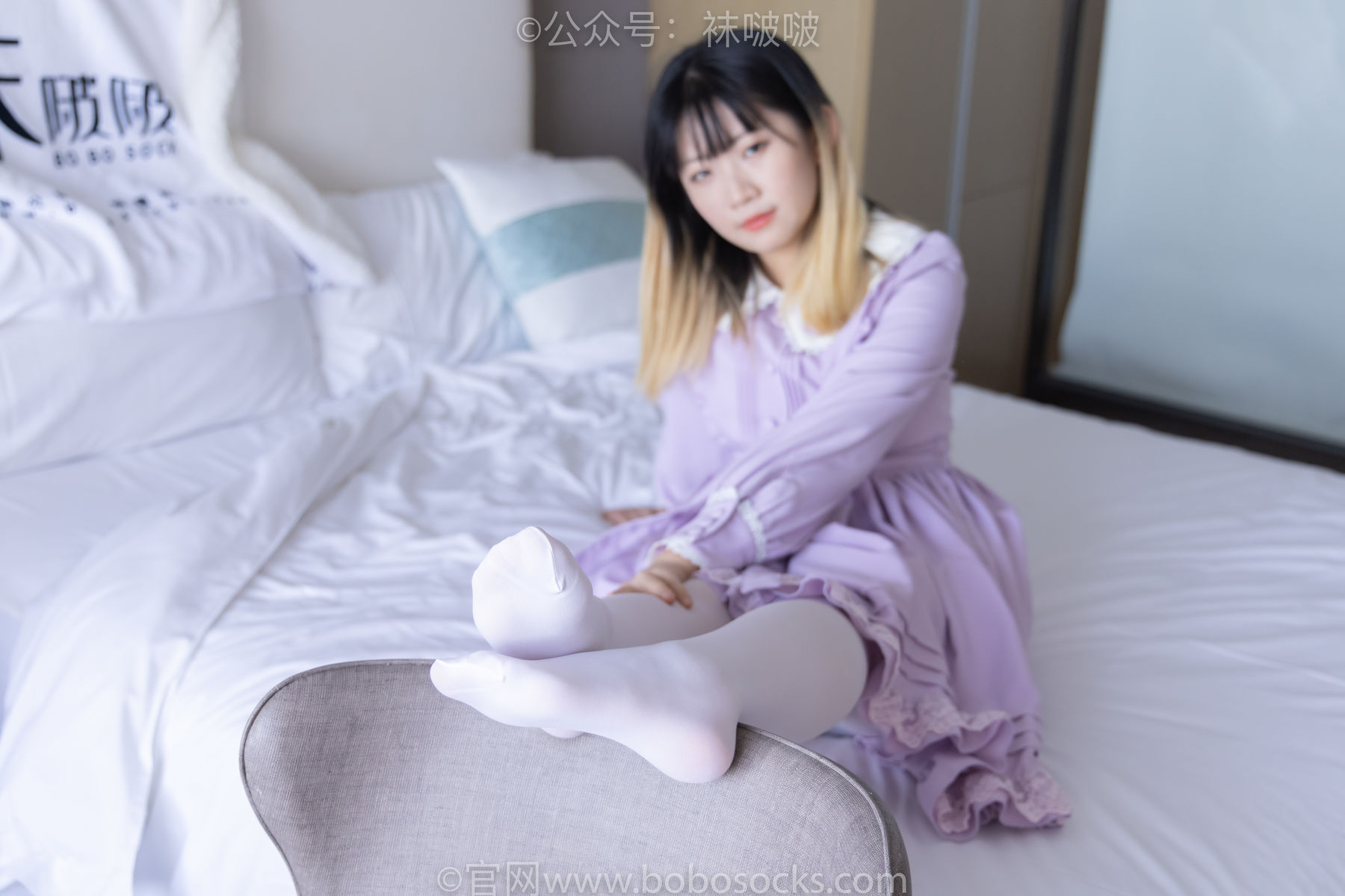 BoBoSocks袜啵啵 No.079 砂糖-皮鞋、厚白丝/(140P)