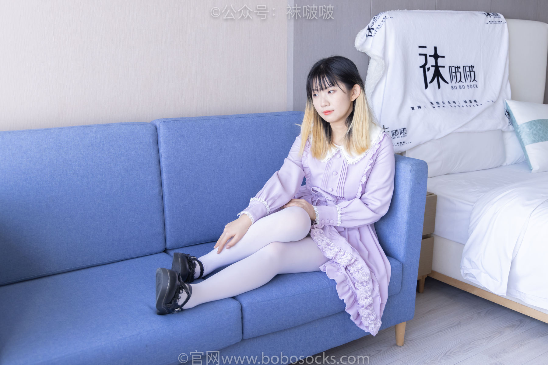 BoBoSocks袜啵啵 No.079 砂糖-皮鞋、厚白丝/(140P)