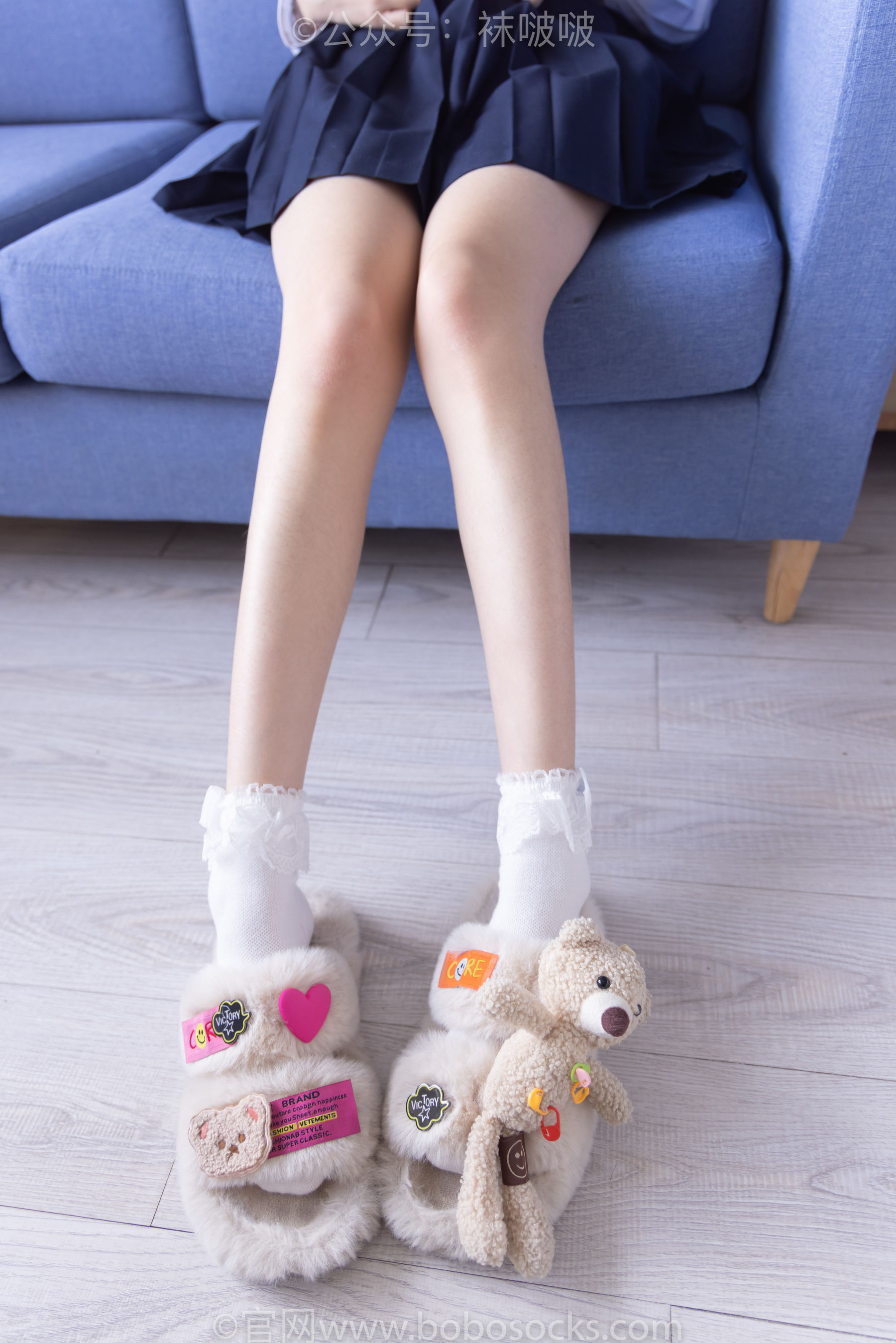 BoBoSocks袜啵啵 No.070 稚予-皮鞋、拖鞋、过膝袜、白棉袜/(148P)