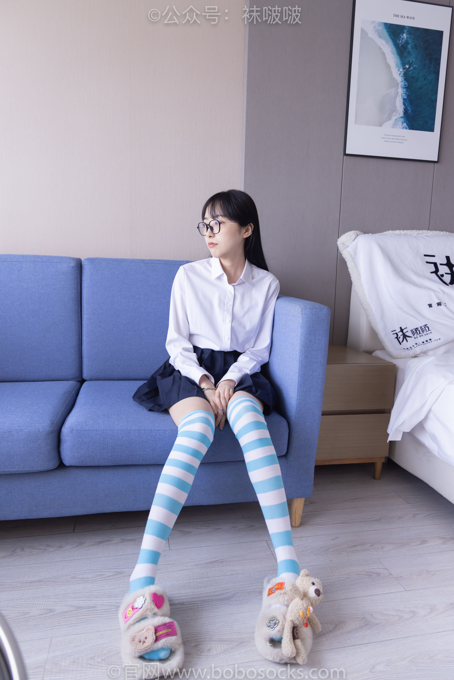 BoBoSocks袜啵啵 No.070 稚予-皮鞋、拖鞋、过膝袜、白棉袜/(148P)