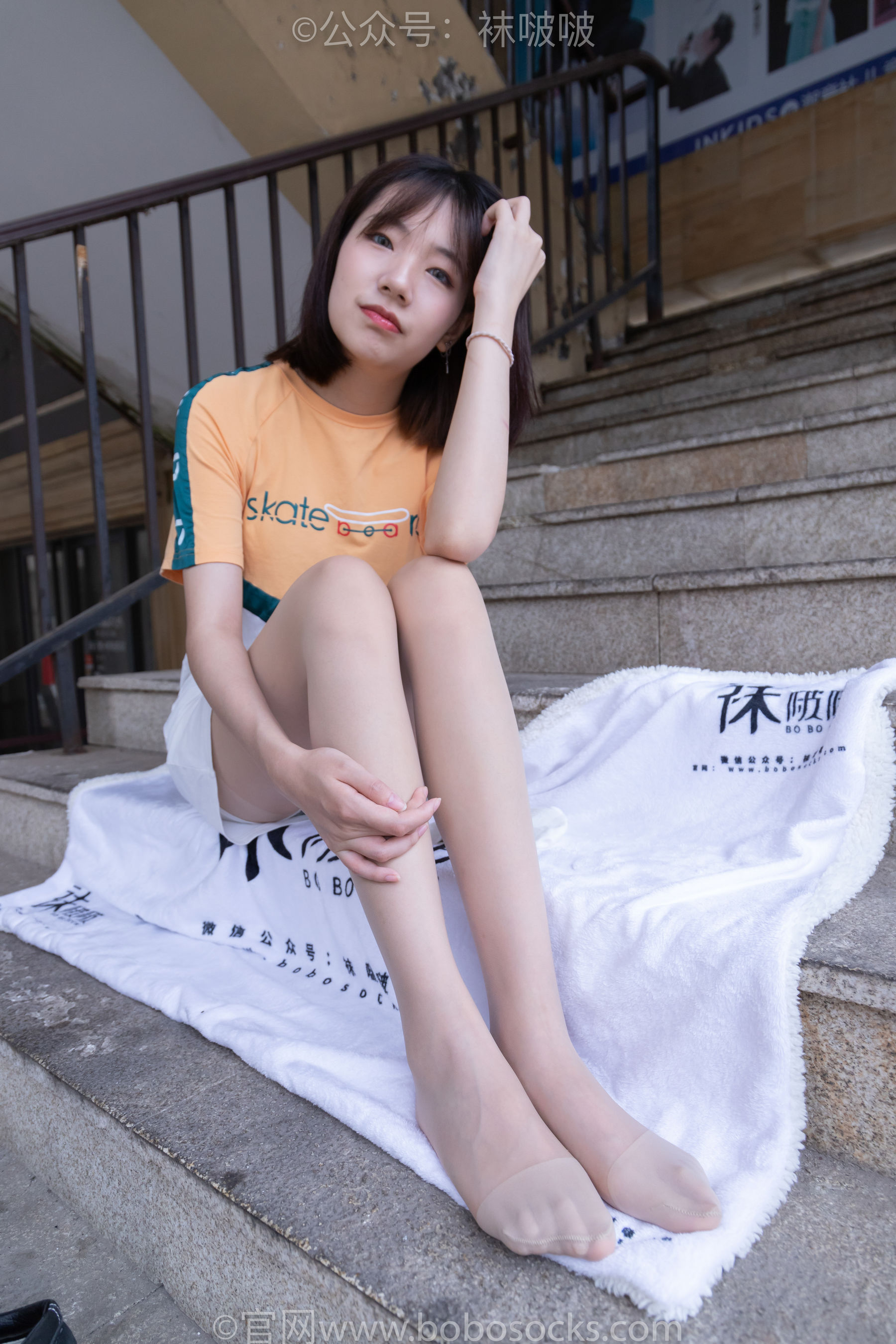 BoBoSocks袜啵啵 No.069 小甜豆-vans板鞋、白棉袜、肉丝/(135P)