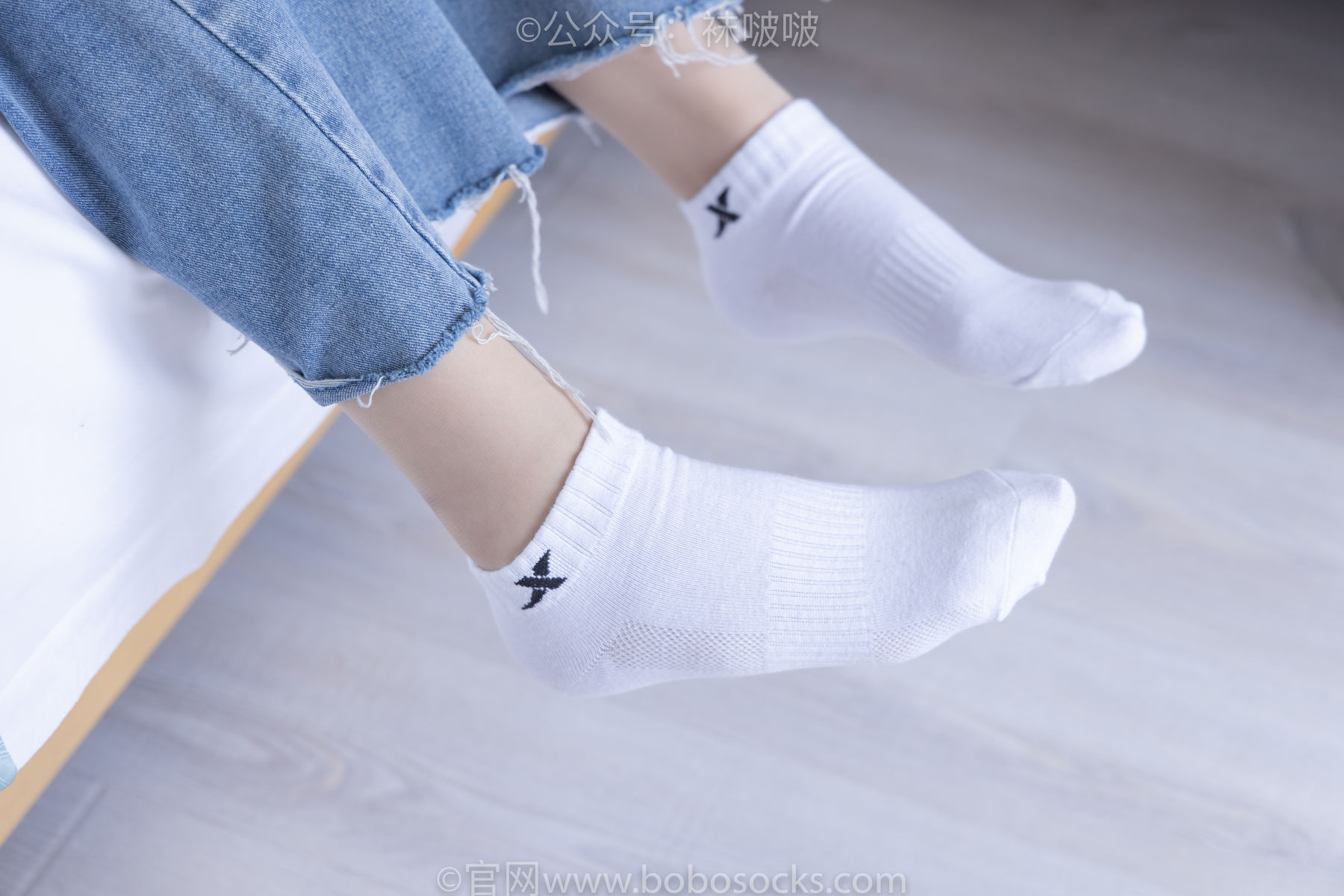 BoBoSocks袜啵啵 No.080 小甜豆-帆布鞋、白棉袜、肉丝/(140P)