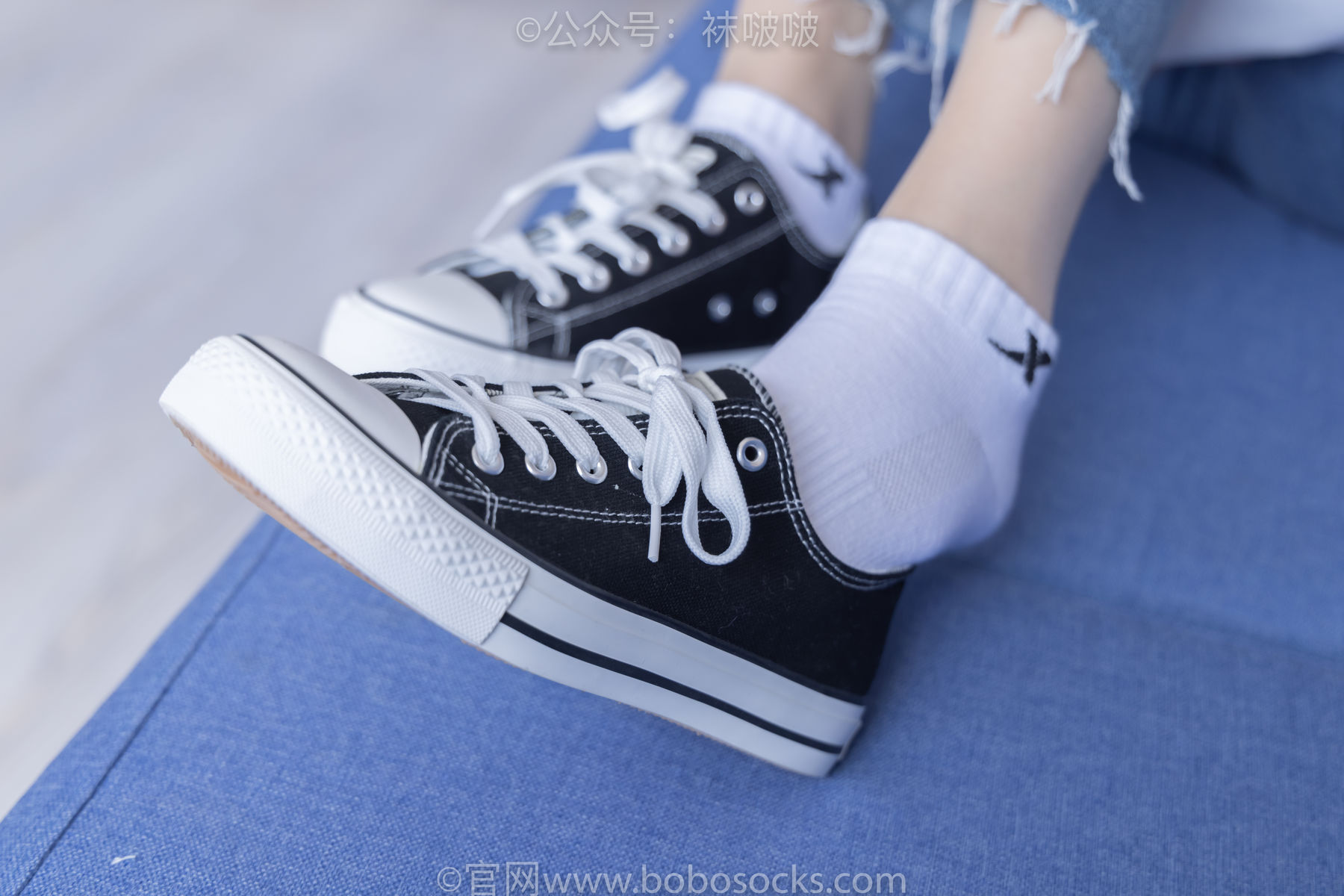 BoBoSocks袜啵啵 No.080 小甜豆-帆布鞋、白棉袜、肉丝/(140P)