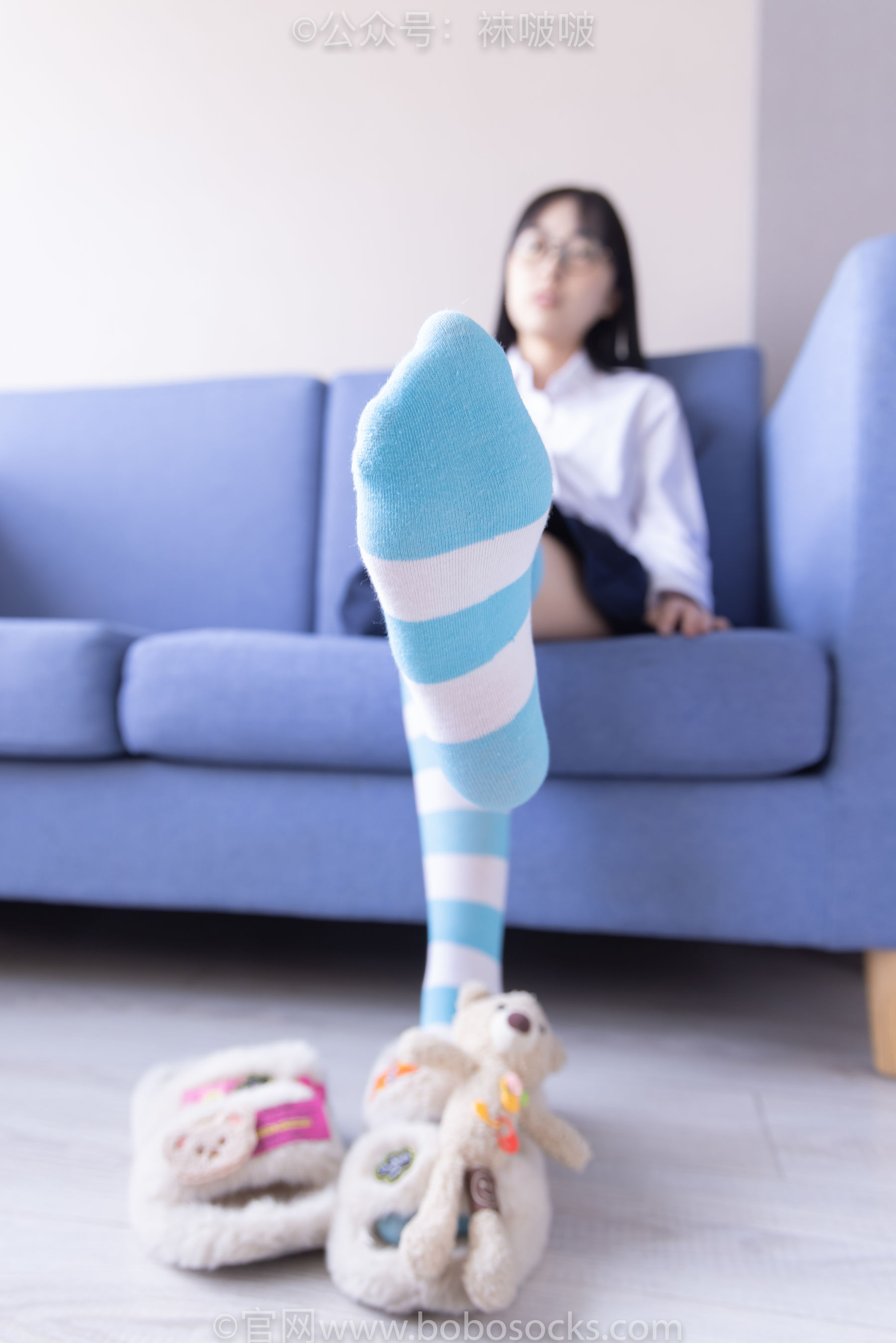 BoBoSocks袜啵啵 No.070 稚予-皮鞋、拖鞋、过膝袜、白棉袜/(148P)