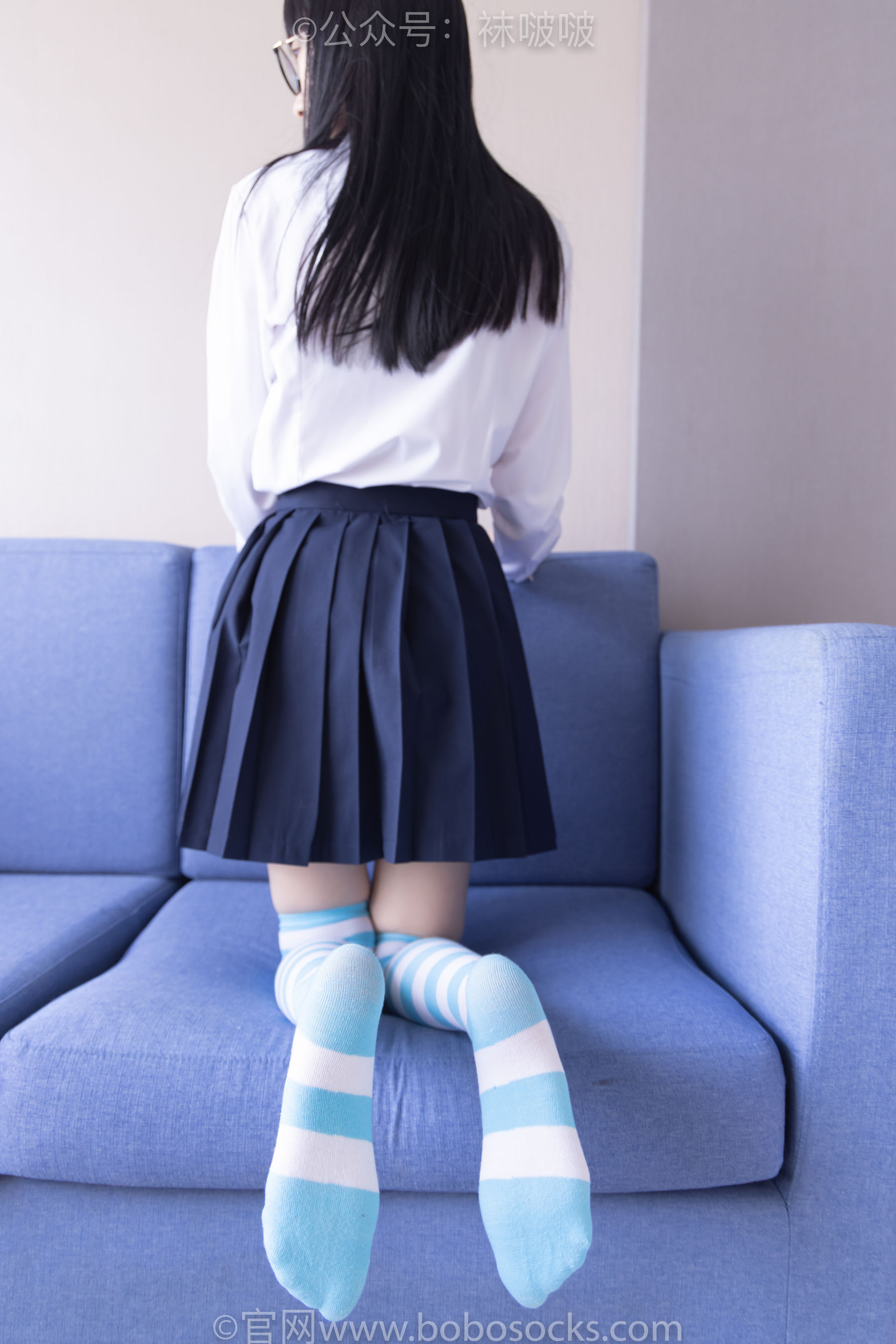 BoBoSocks袜啵啵 No.070 稚予-皮鞋、拖鞋、过膝袜、白棉袜/(148P)