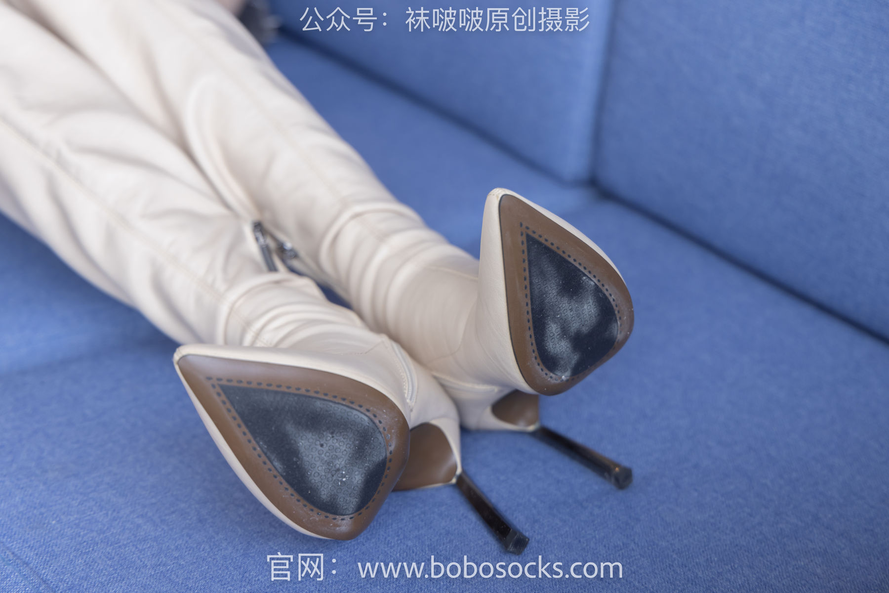 BoBoSocks袜啵啵 No.136 小甜豆-高跟长靴、白棉袜、裸足/(200P)