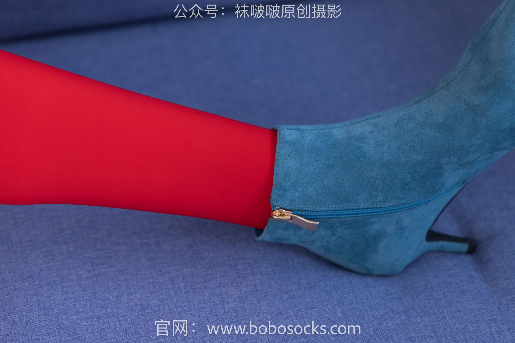 BoBoSocks袜啵啵 No.132 小甜豆-aj1板鞋、蓝色短靴、厚黑丝、厚红丝/(145P)