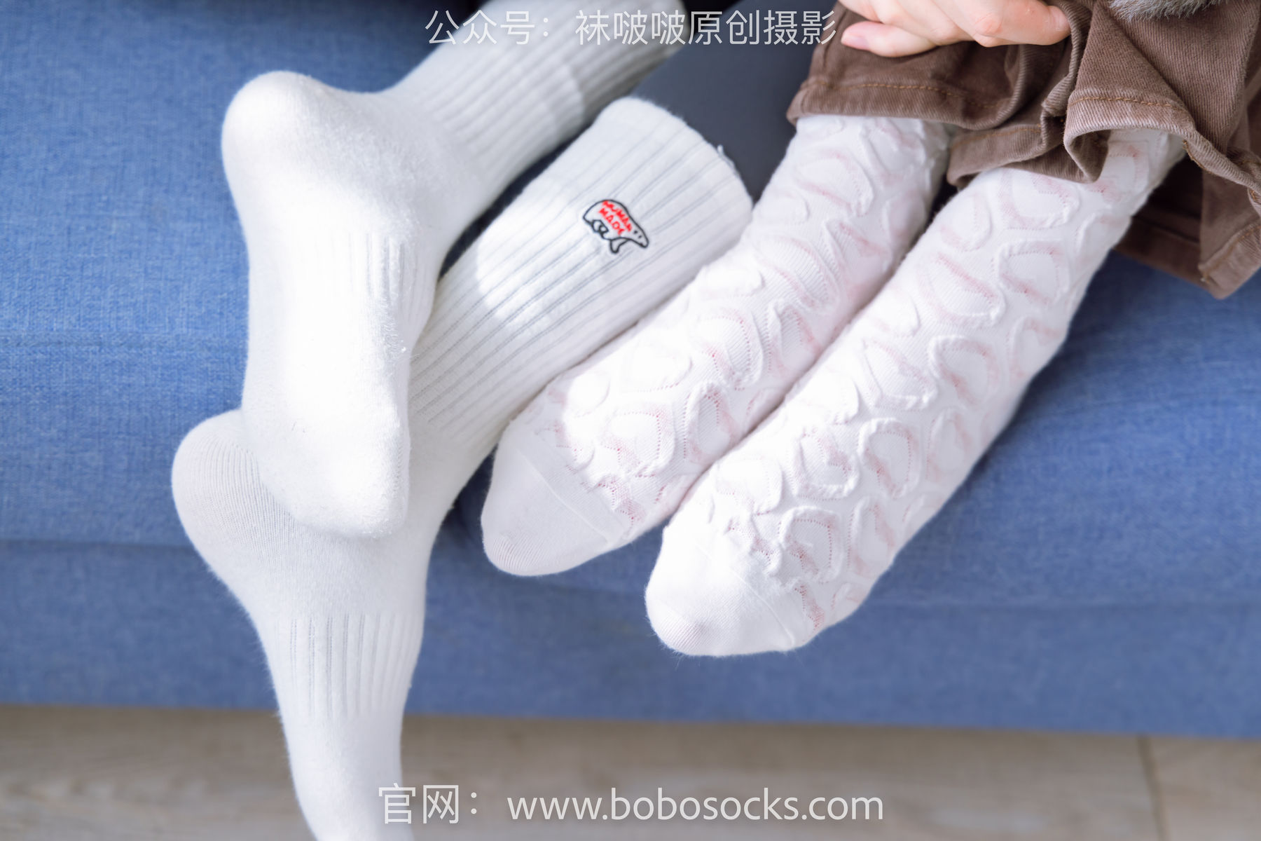 BoBoSocks袜啵啵 No.166 小甜豆稚予-板鞋、运动鞋、高跟鞋、白棉袜、蓝丝/(218P)