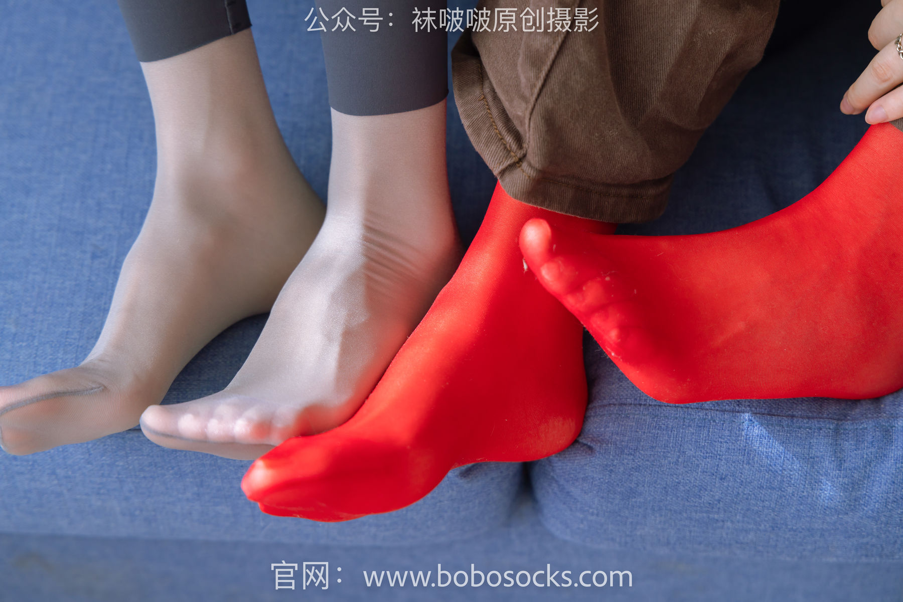 BoBoSocks袜啵啵 No.166 小甜豆稚予-板鞋、运动鞋、高跟鞋、白棉袜、蓝丝/(218P)