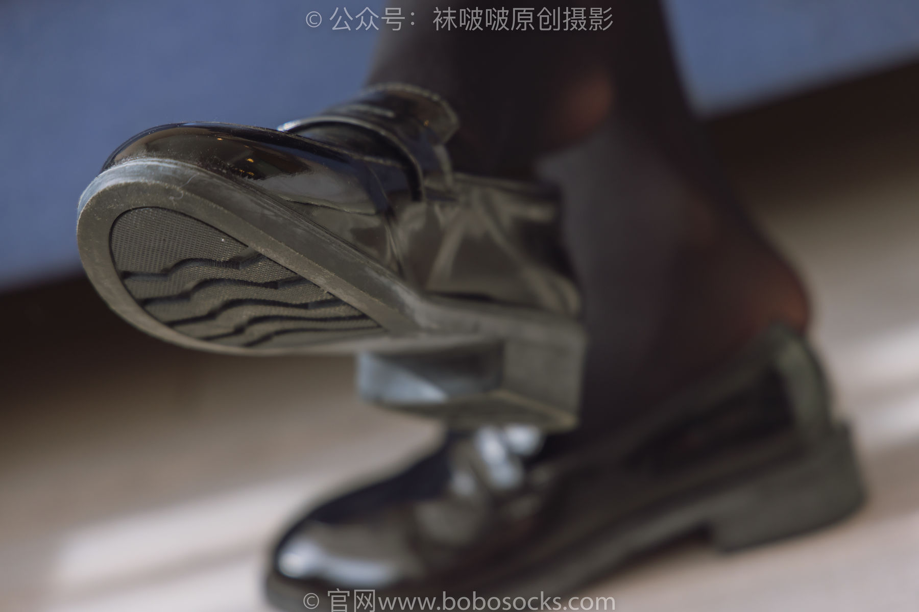 BoBoSocks袜啵啵 No.184 小甜豆-黑皮鞋、厚黑丝/(140P)