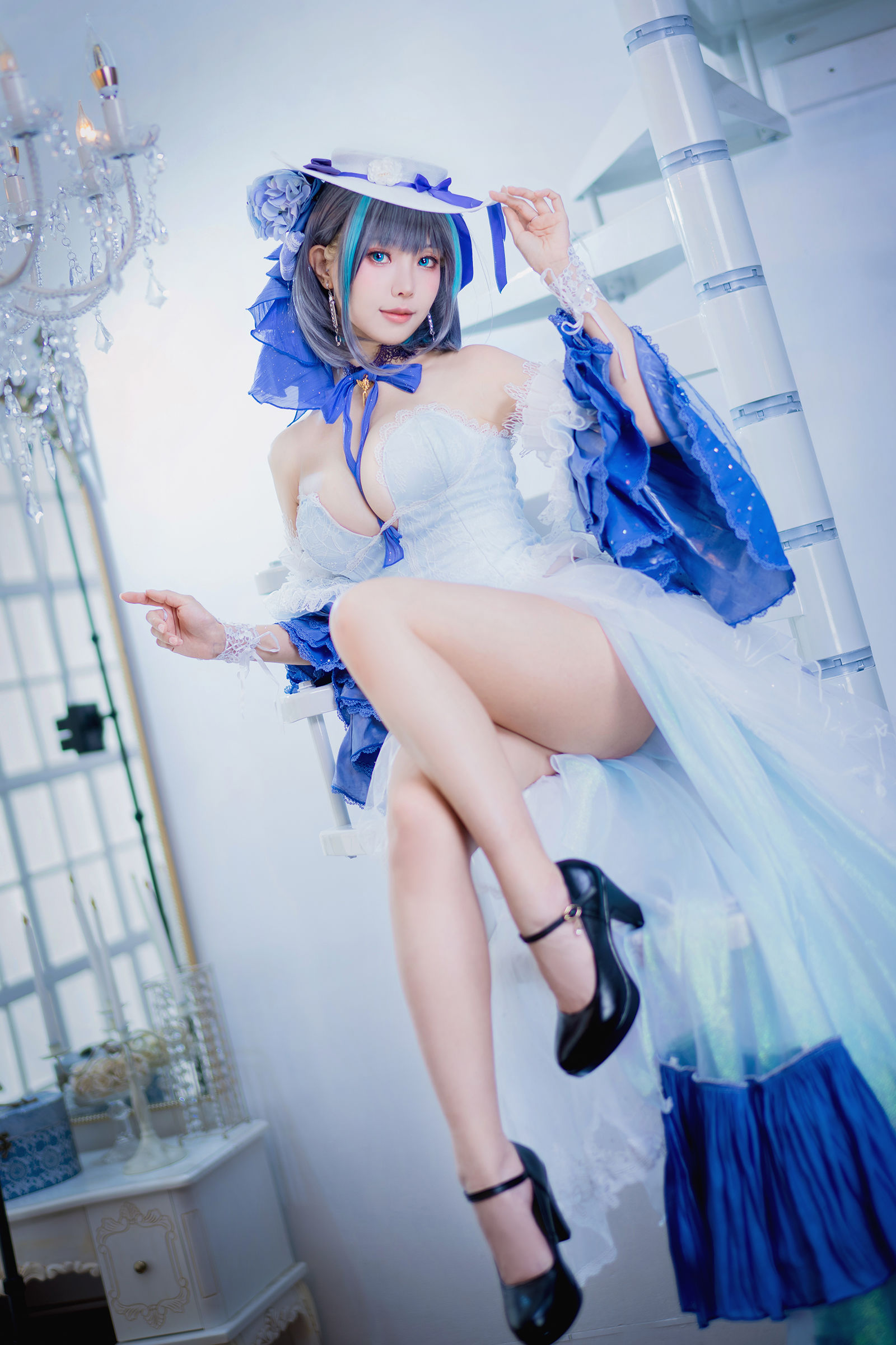 Ely_eee(ElyEE子) - Cheshire Dress 柴郡禮服/(25P)