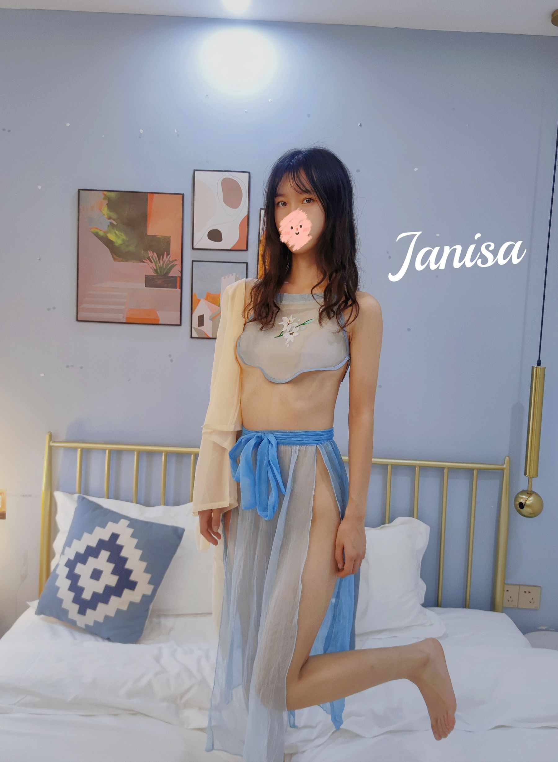 Janisa - 玉足涴蓝绸/(11P)