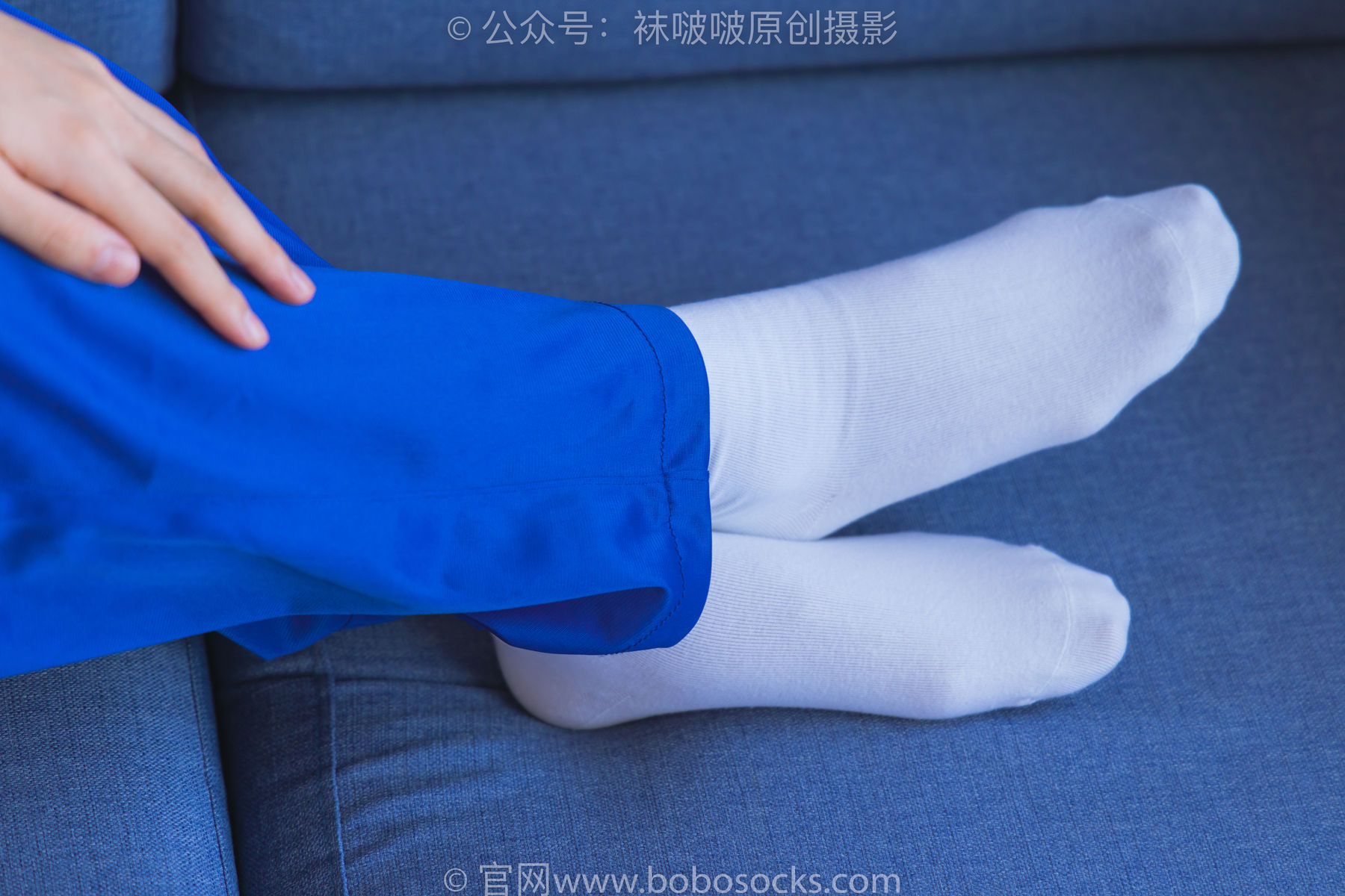 BoBoSocks袜啵啵 No.193 小沫-贝壳头板鞋、白棉袜、肉丝、校服裤里丝/(140P)
