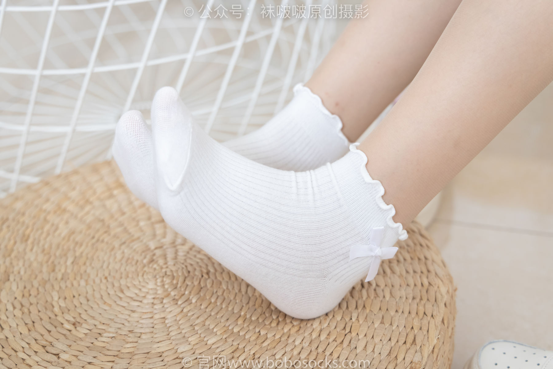 BoBoSocks袜啵啵 No.163 小甜豆-空军一号板鞋、白棉袜、肉丝/(135P)