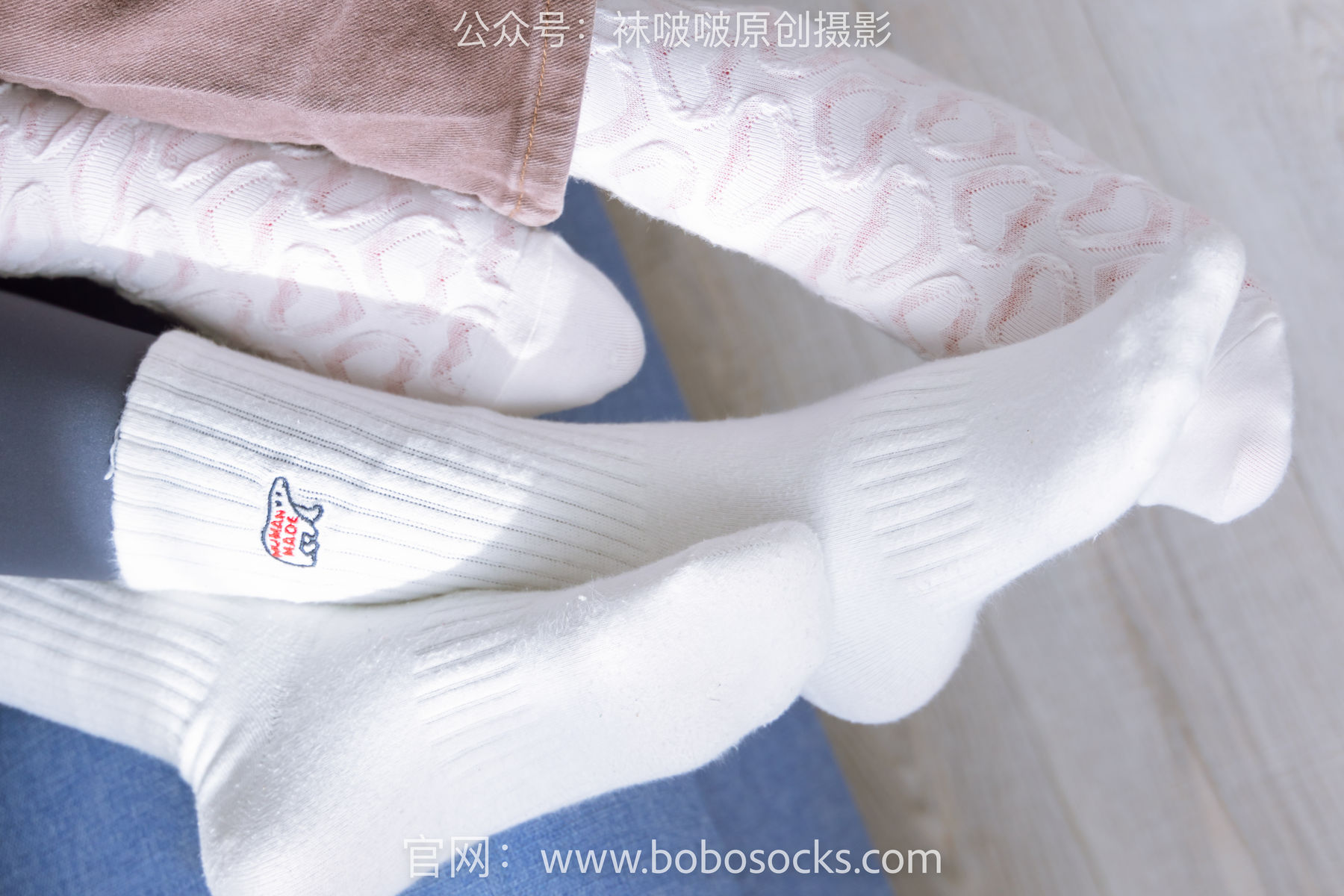 BoBoSocks袜啵啵 No.166 小甜豆稚予-板鞋、运动鞋、高跟鞋、白棉袜、蓝丝/(218P)