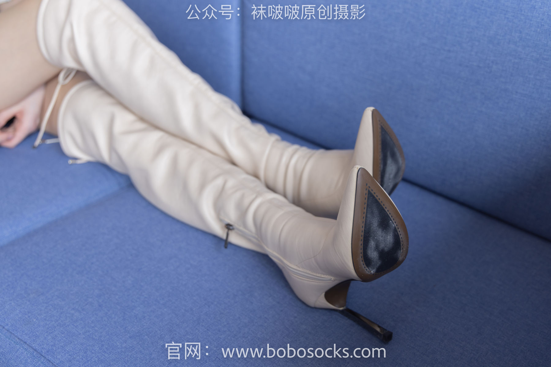 BoBoSocks袜啵啵 No.136 小甜豆-高跟长靴、白棉袜、裸足/(200P)