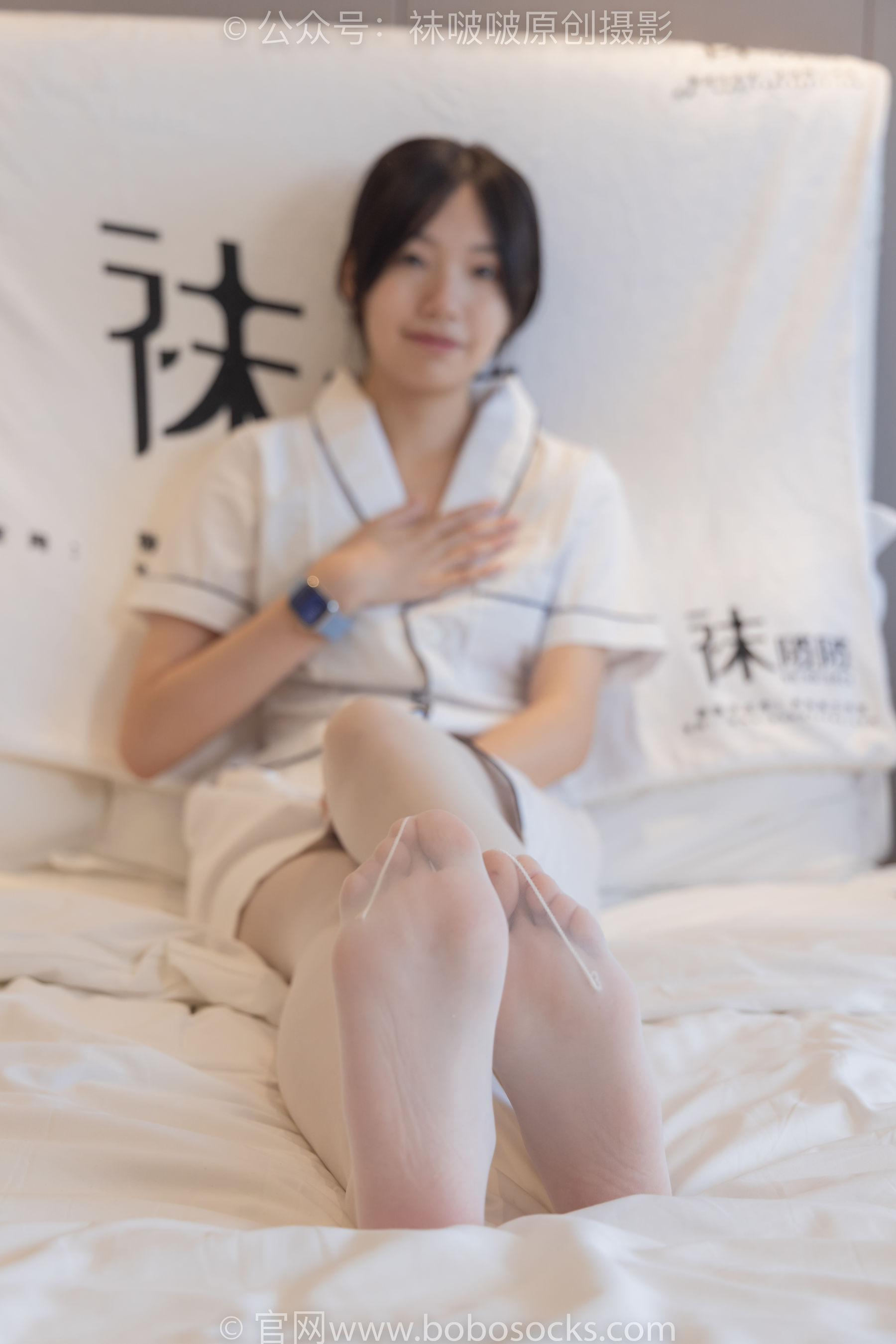 BoBoSocks袜啵啵 No.206 小甜豆 -绑带凉鞋、白丝大腿袜、小护士服/(142P)