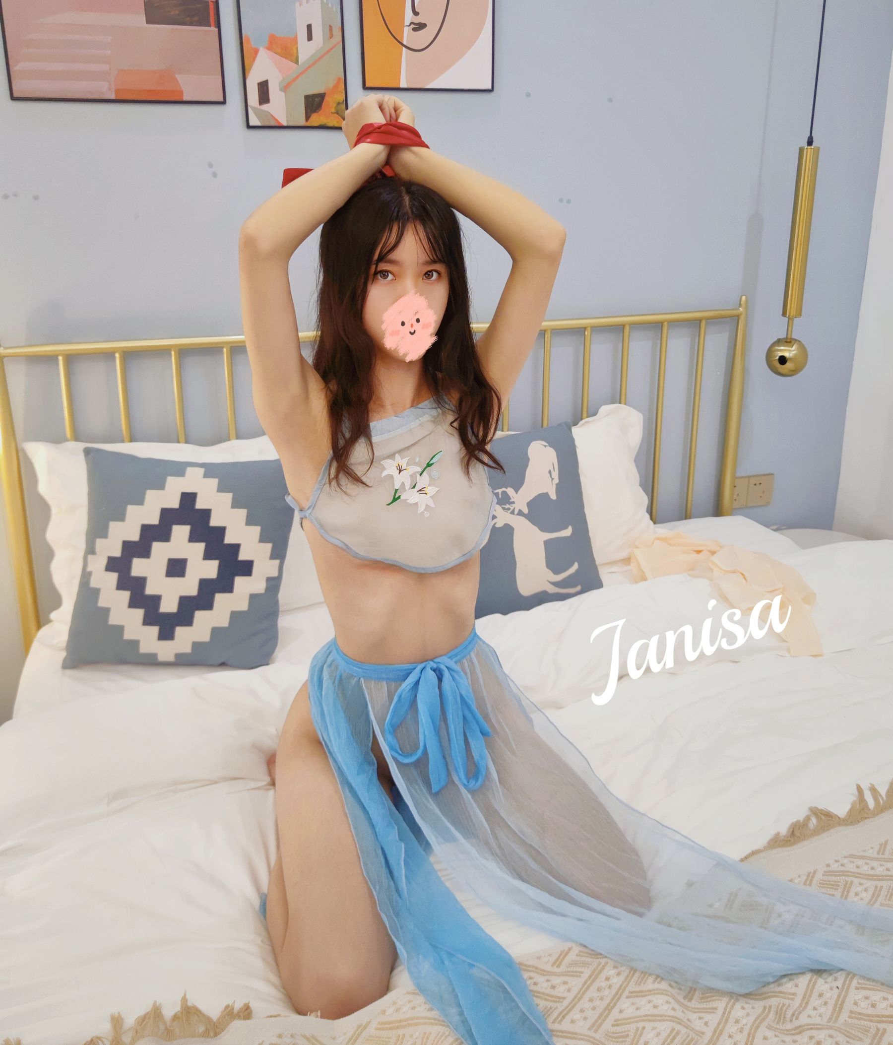 Janisa - 玉足涴蓝绸/(11P)