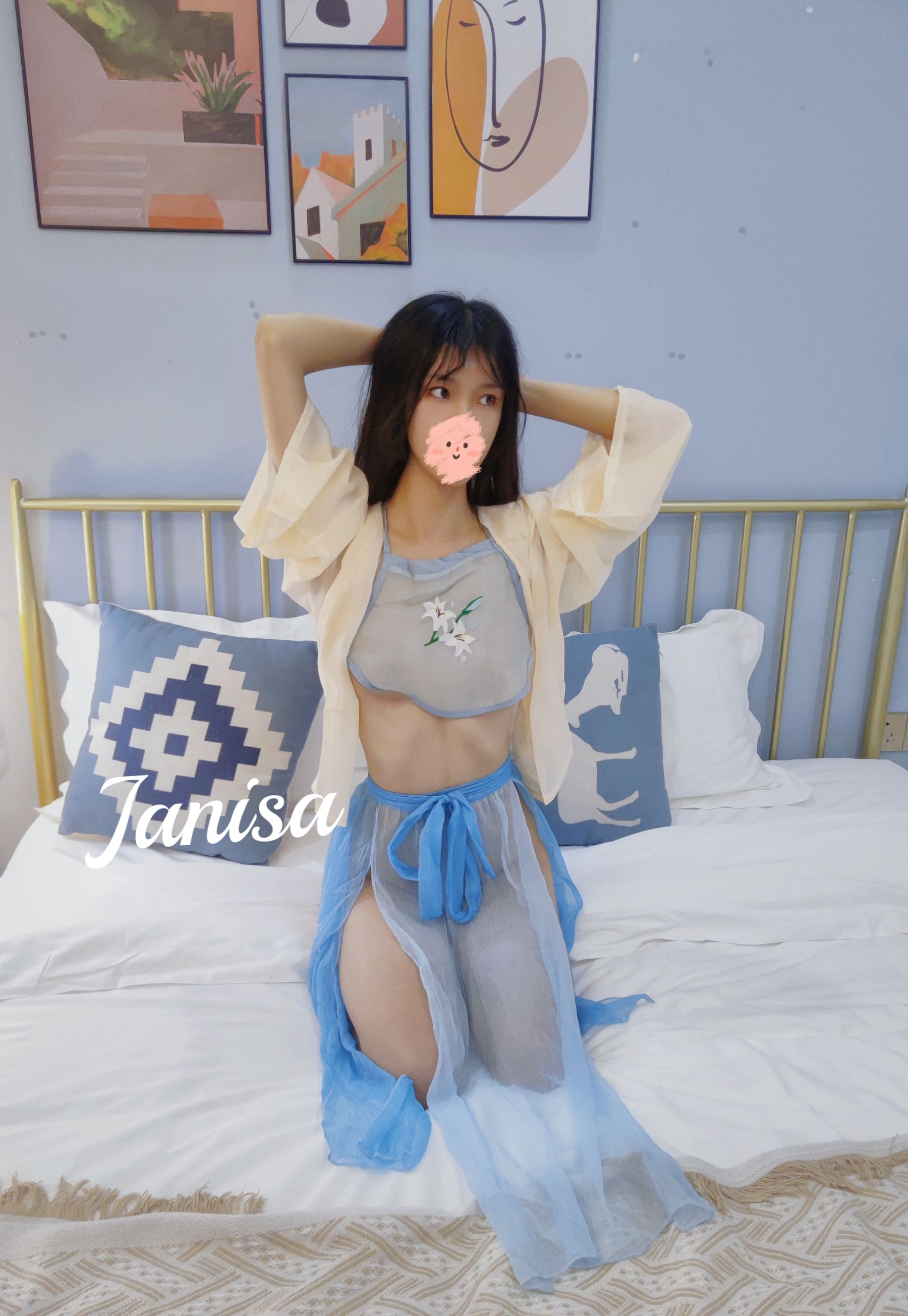 Janisa - 玉足涴蓝绸/(11P)