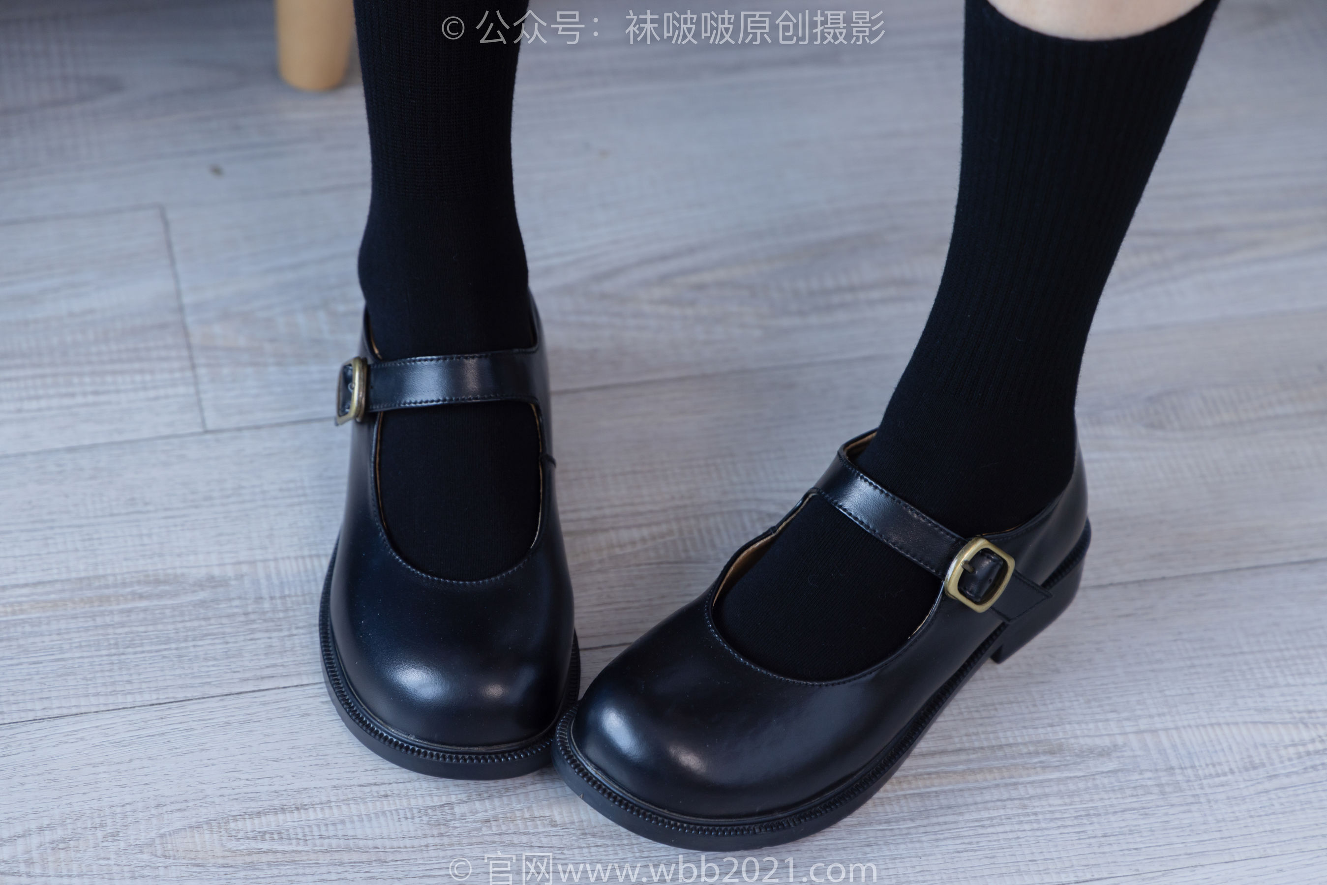 BoBoSocks袜啵啵 No.268 芝士 -黑皮鞋、绑带黑棉袜、学院制服/(139P)