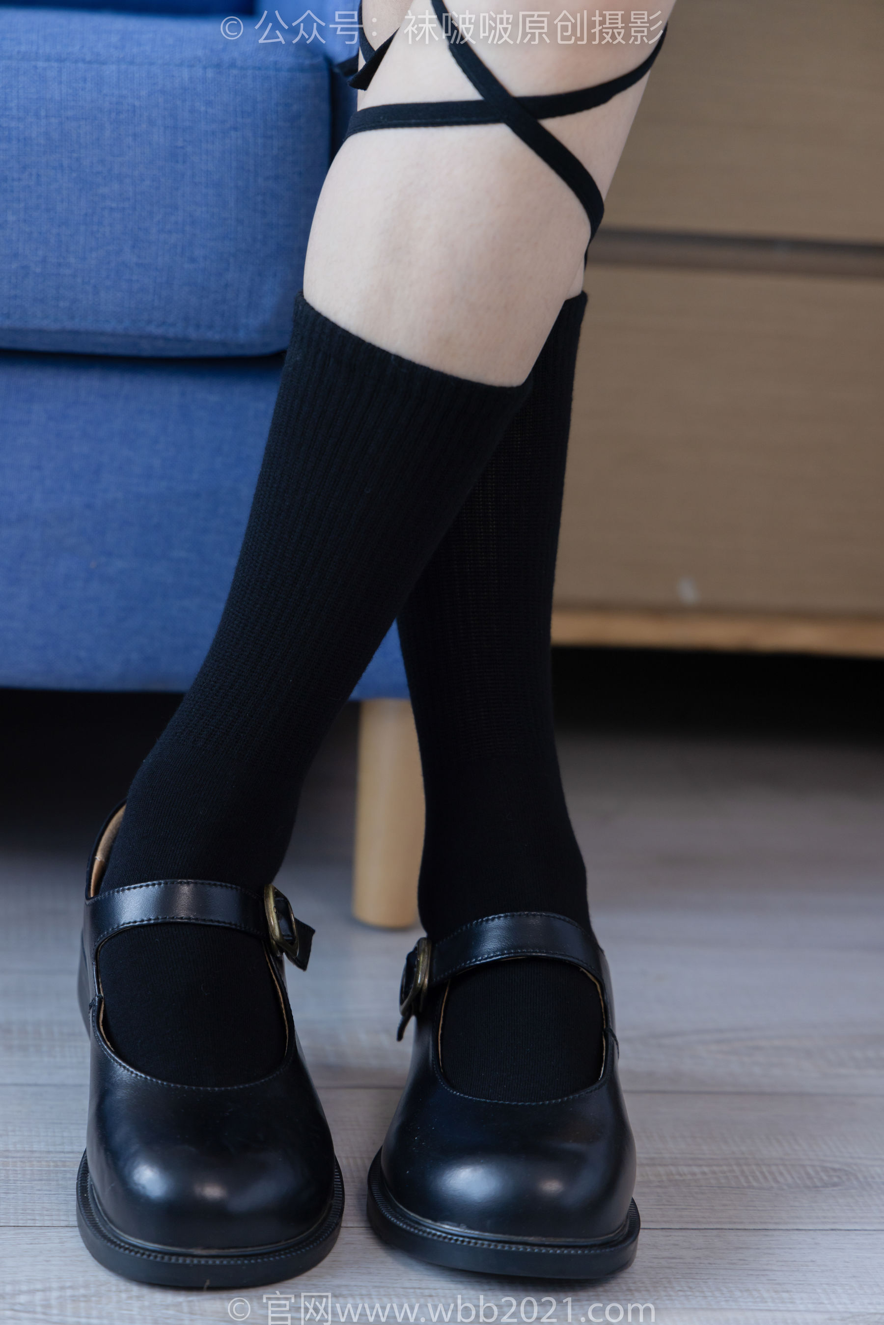 BoBoSocks袜啵啵 No.268 芝士 -黑皮鞋、绑带黑棉袜、学院制服/(139P)