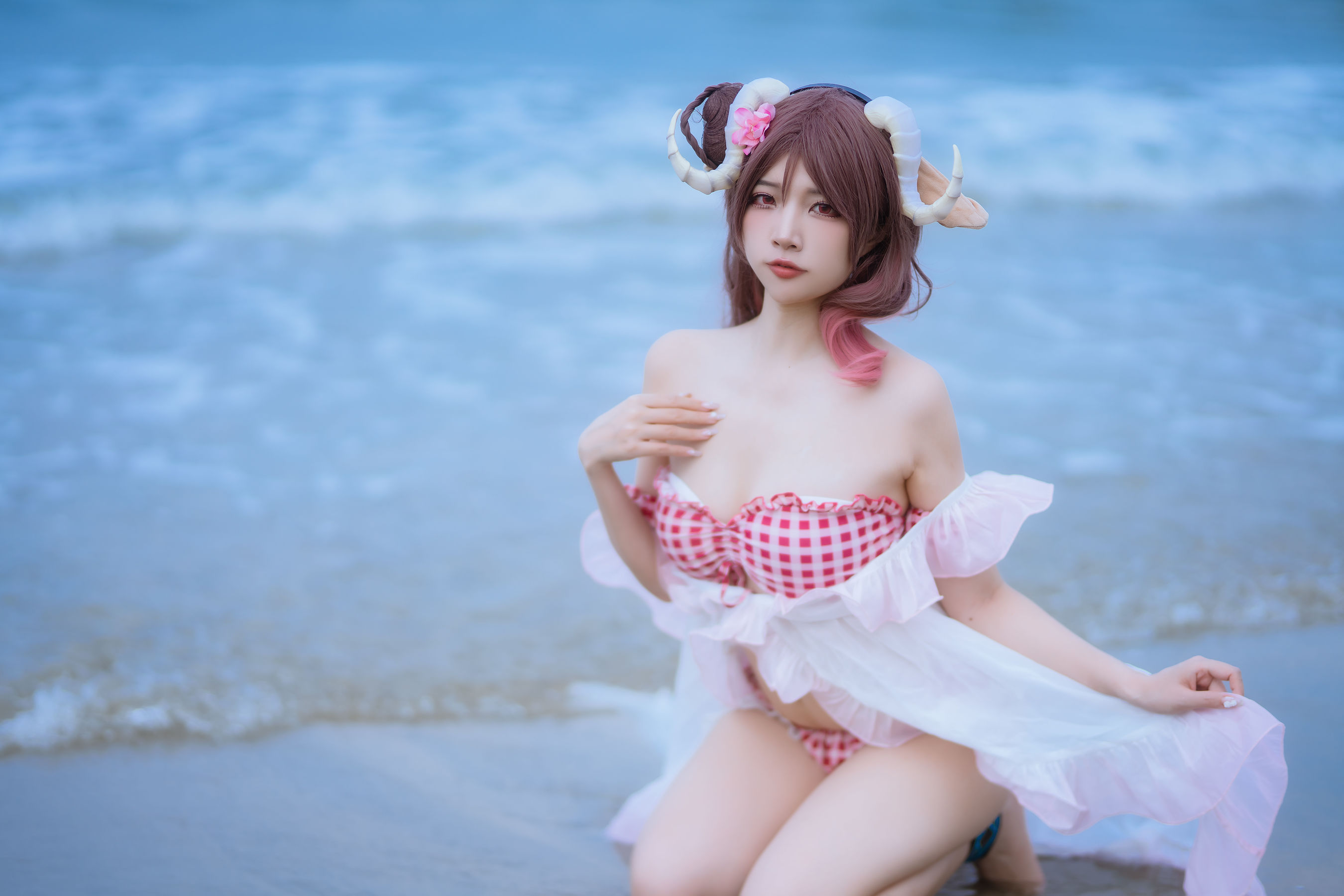 人气Coser 二佐Nisa - 泰拉夏日纪事 艾雅法拉泳装/(33P)