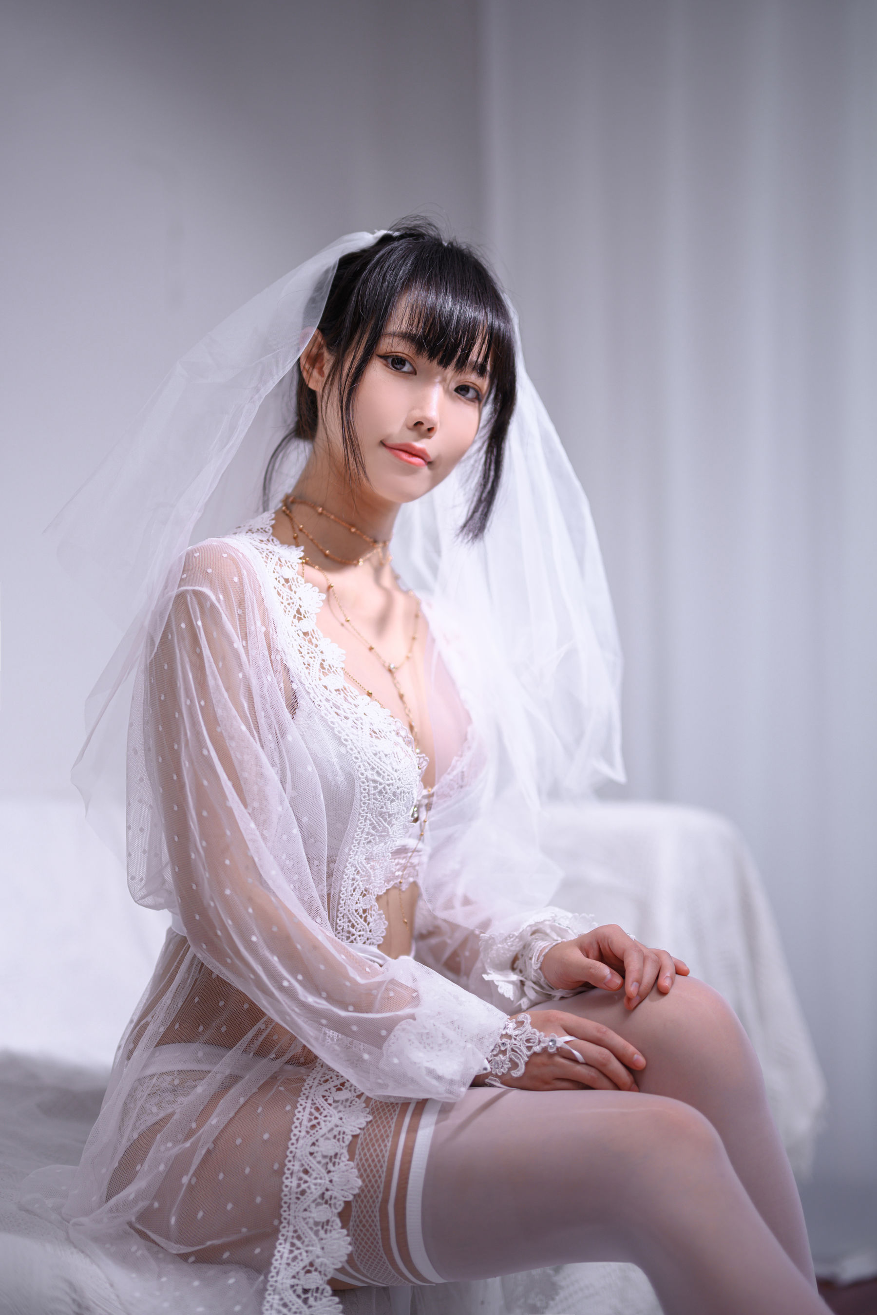 Cosplay 汪知子 - 婚纱/(34P)