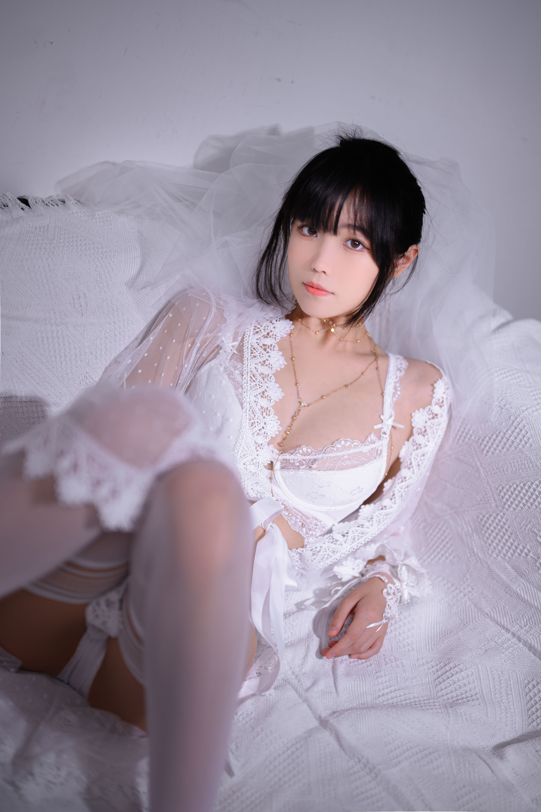 Cosplay 汪知子 - 婚纱/(34P)