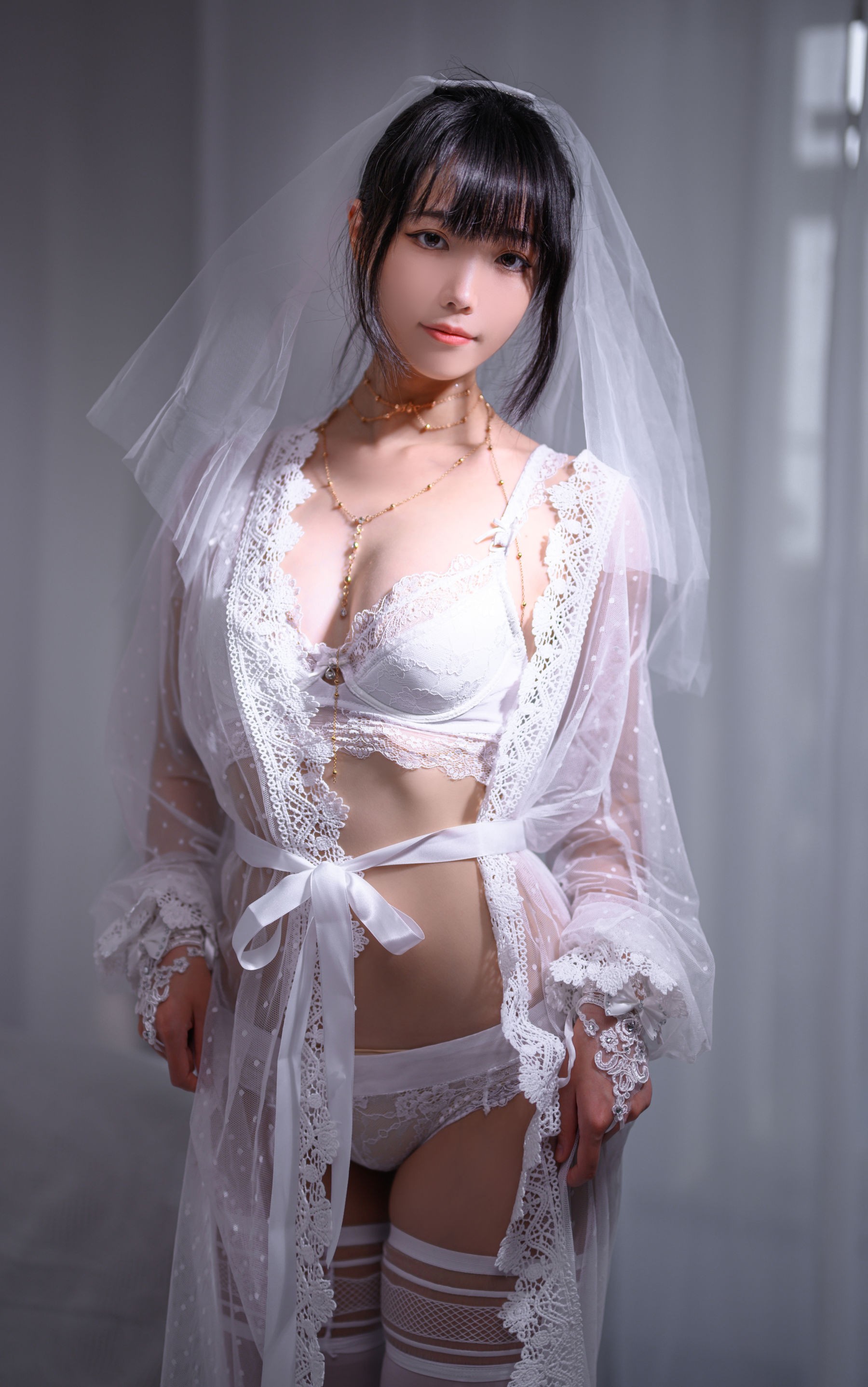 Cosplay 汪知子 - 婚纱/(34P)