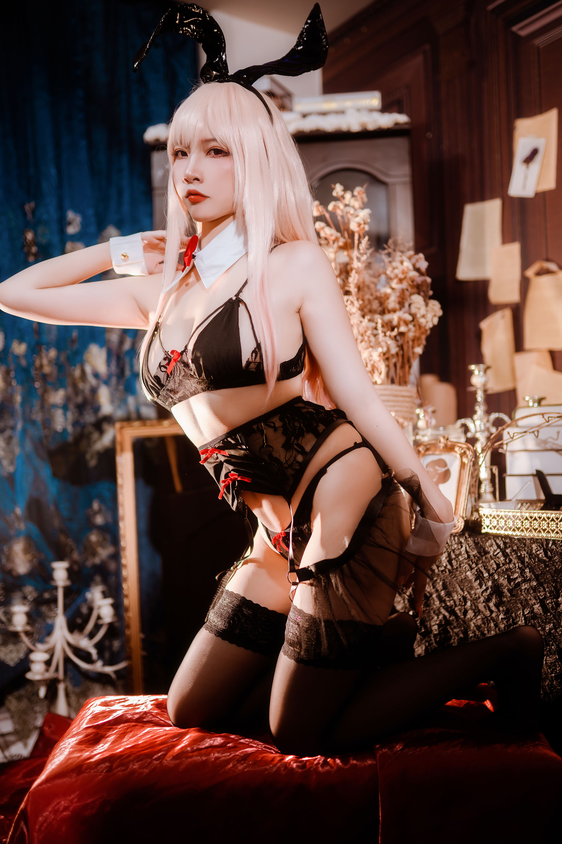 人气Coser 二佐Nisa - 海梦 内衣兔女郎/(21P)